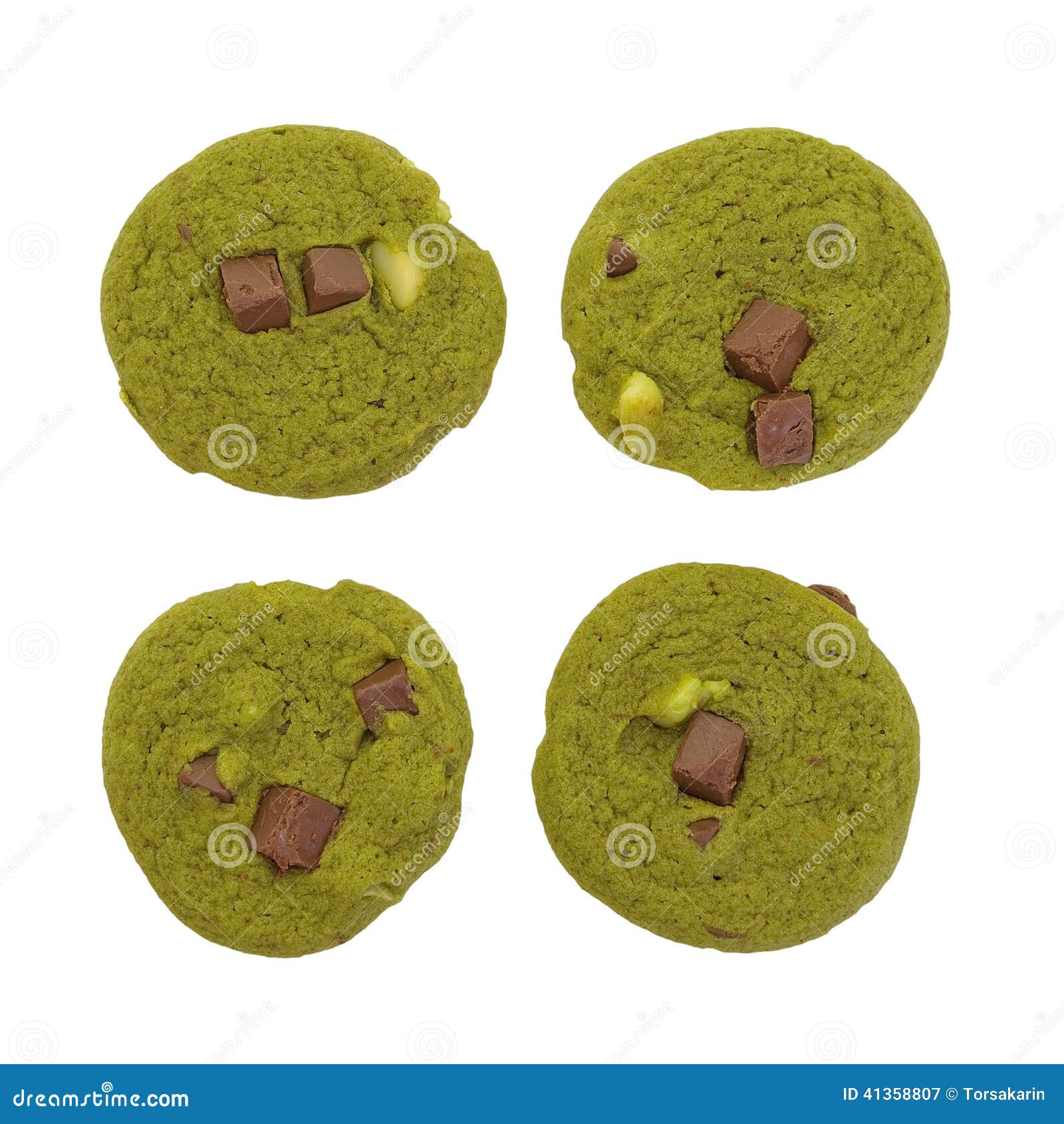 Green tea cookie stock image. Image of dessert, carbs 41358807