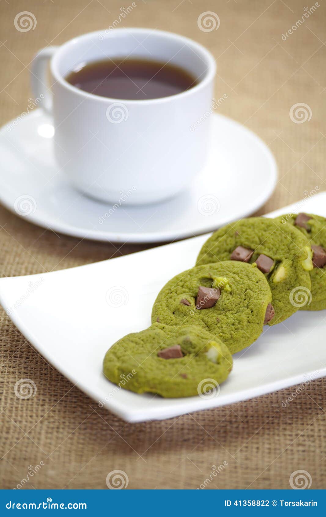 Green tea cookie stock photo. Image of celebration, delicatessen 41358822
