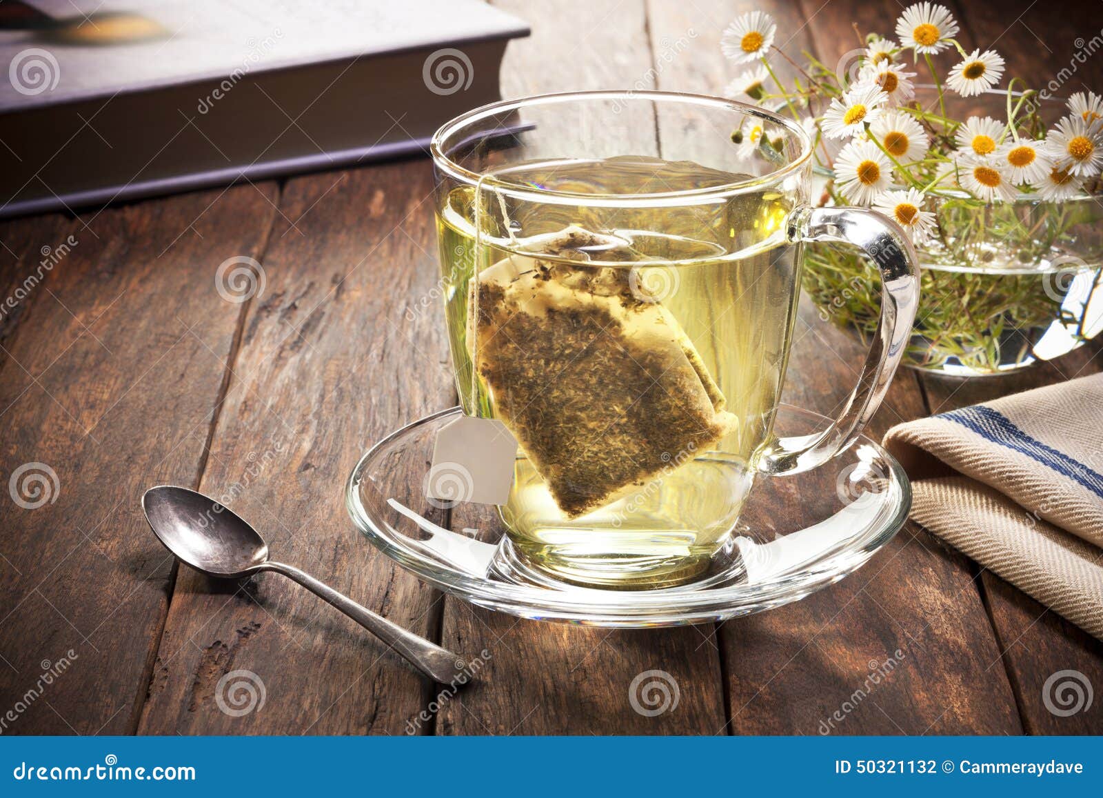 green tea cup bag herbal chamomile