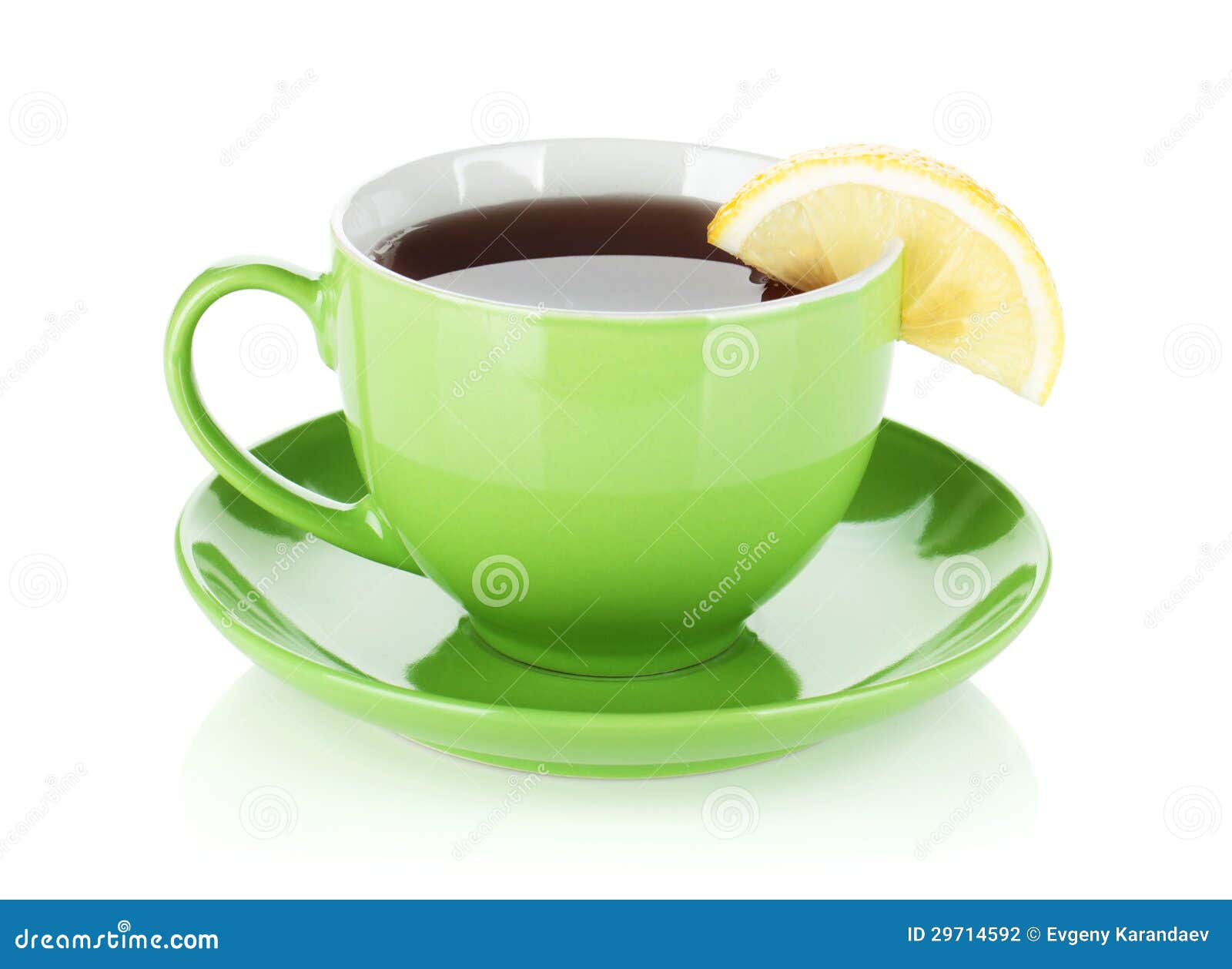 Green Tea Cup With Lemon Slice Stock Photography Image 29714592