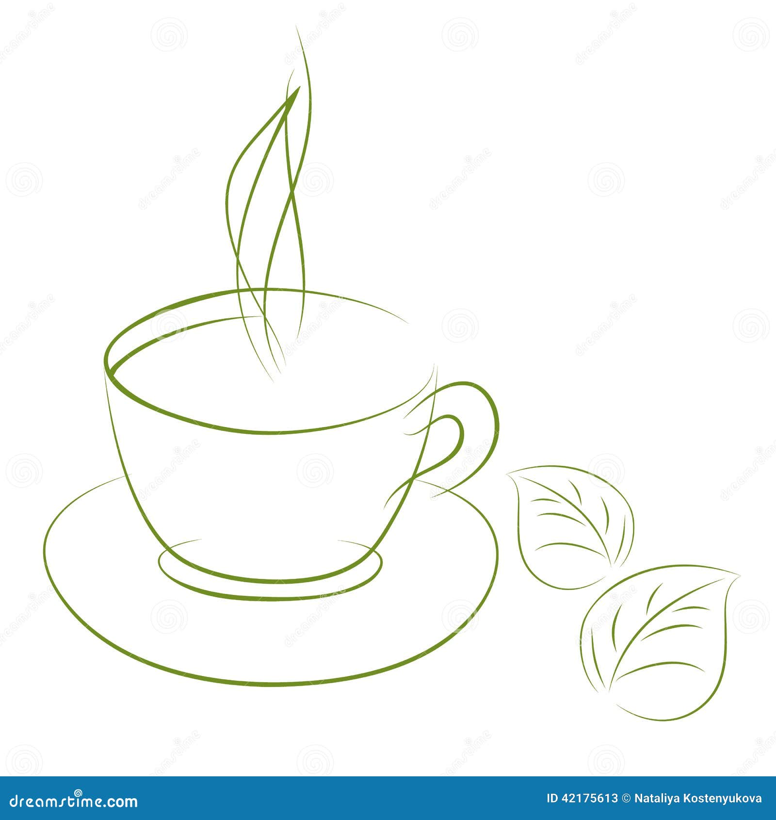 Green tea stock vector. Illustration of icon, green, flora 42175613