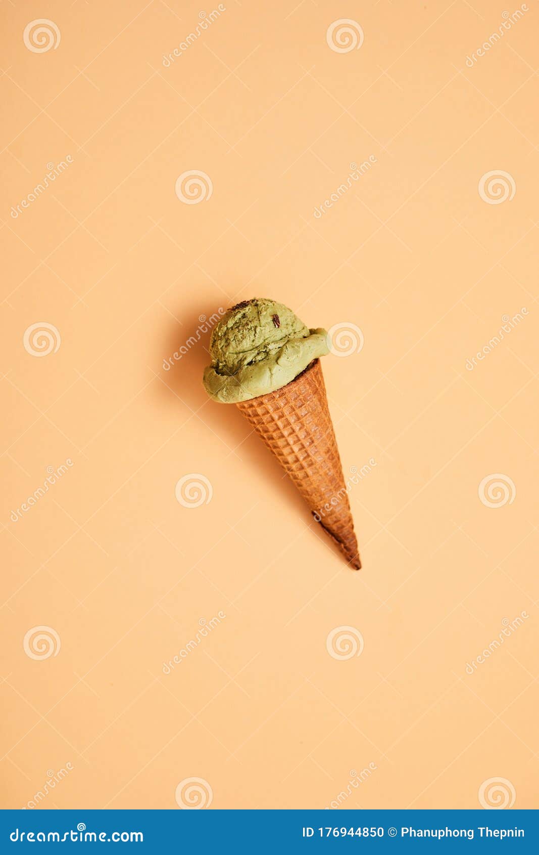 Green tea ice cream. stock photo. Image of background 176944850