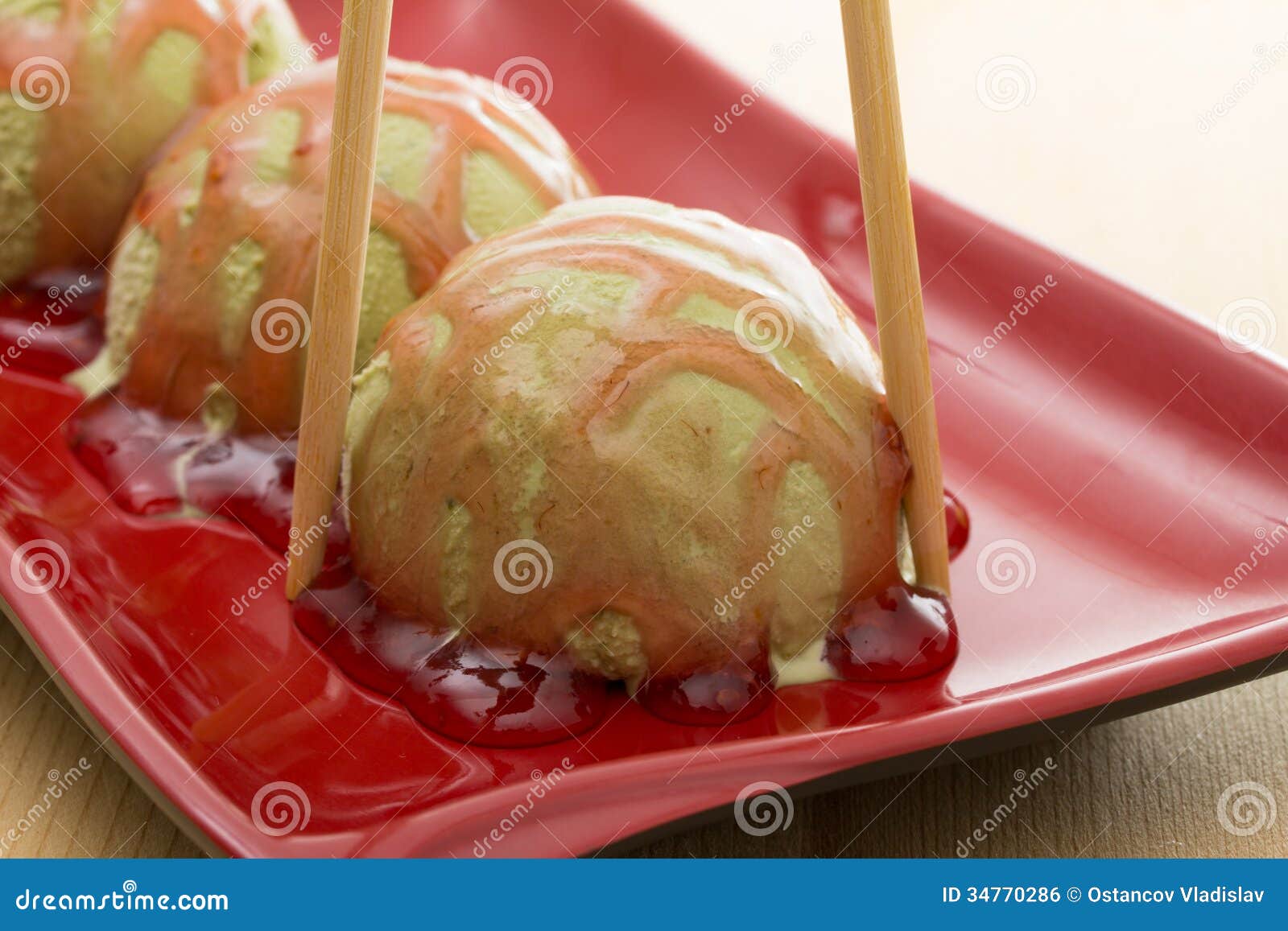 Green tea ice cream stock photo. Image of flavor, glace 34770286