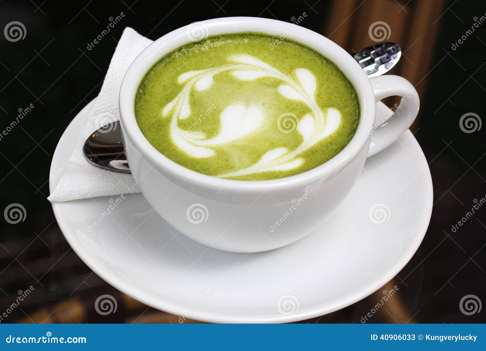 Green tea Latte stock image. Image of nature, freshness 40906033