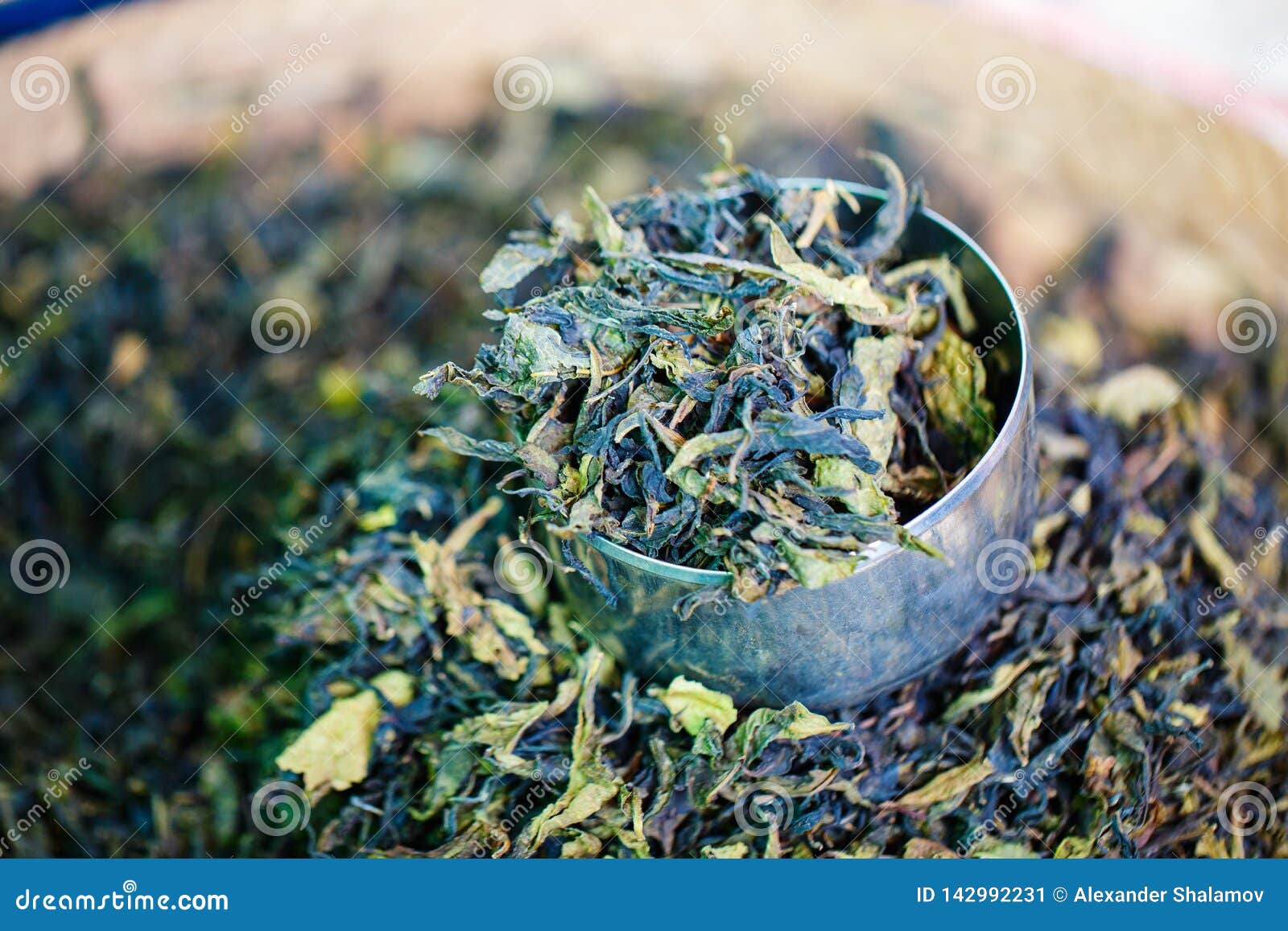 Green tea leaves stock image. Image of food, market 142992231