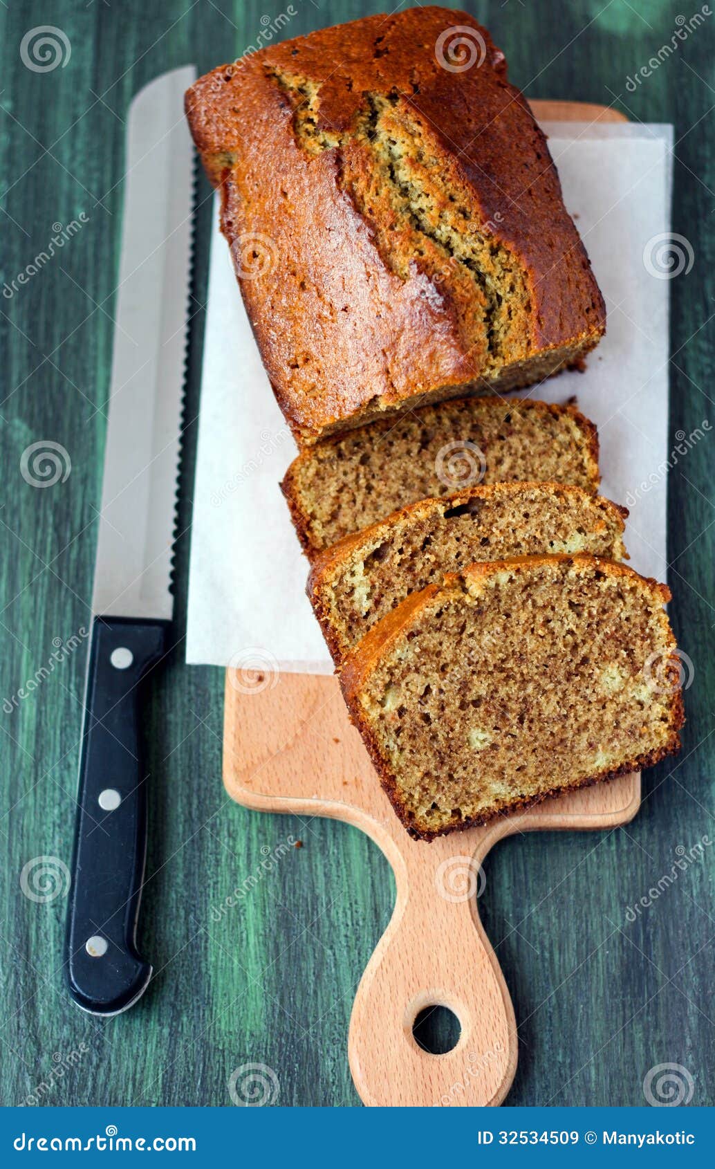 Green tea loaf cake stock image. Image of dessert, sweet 32534509