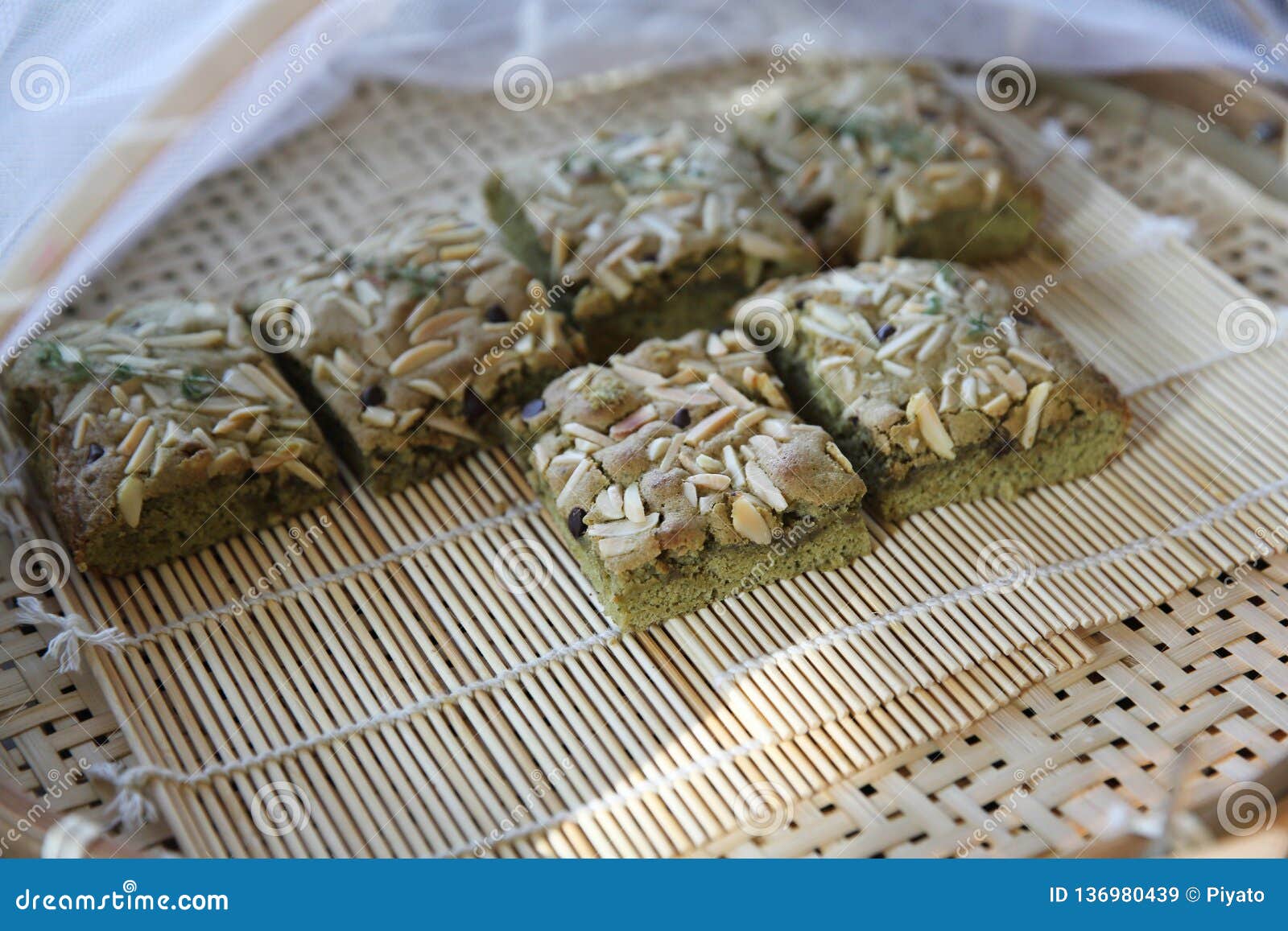 Green tea nuts cale stock image. Image of white, delicious 136980439