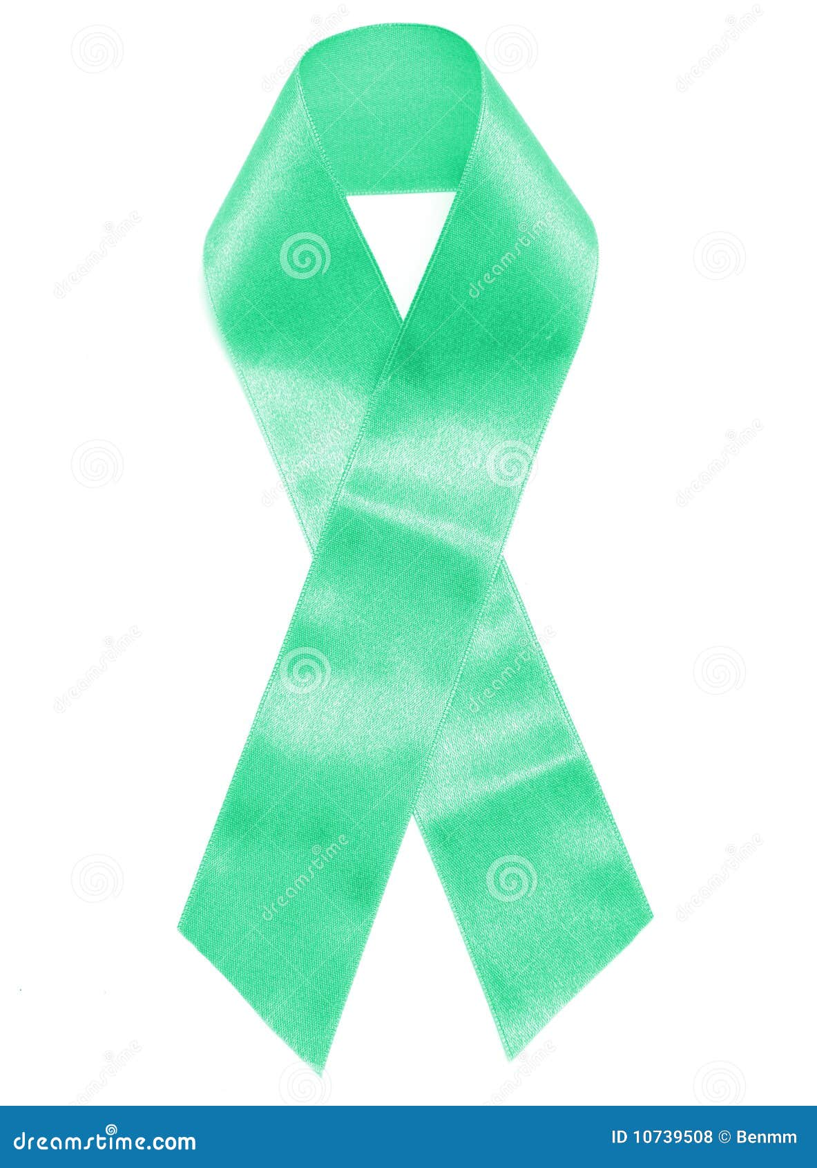 Green/Teal Charity ribbon stock photo. Image of food 10739508