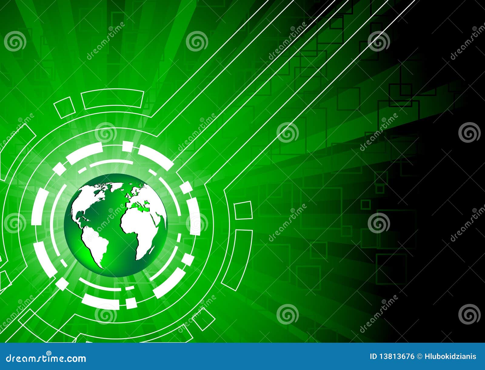Green tech background stock vector. Illustration of motion 13813676