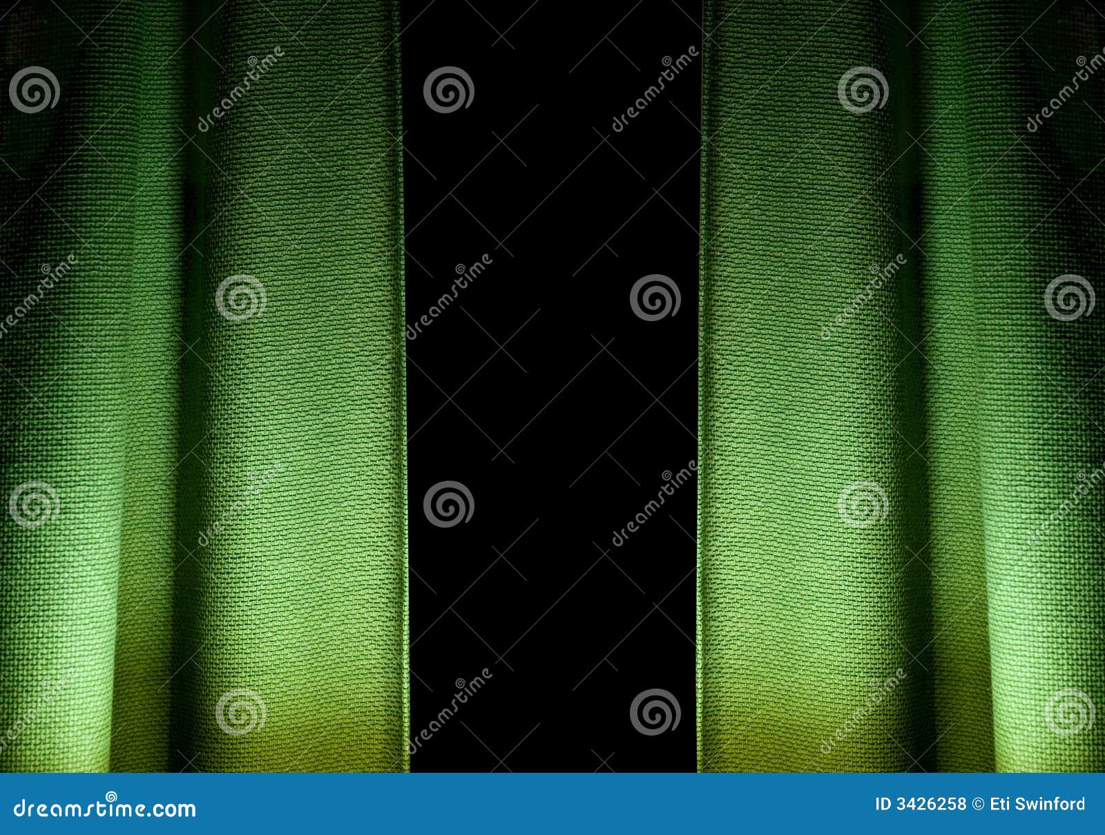 Green textured curtains stock photo. Image of entertain 3426258