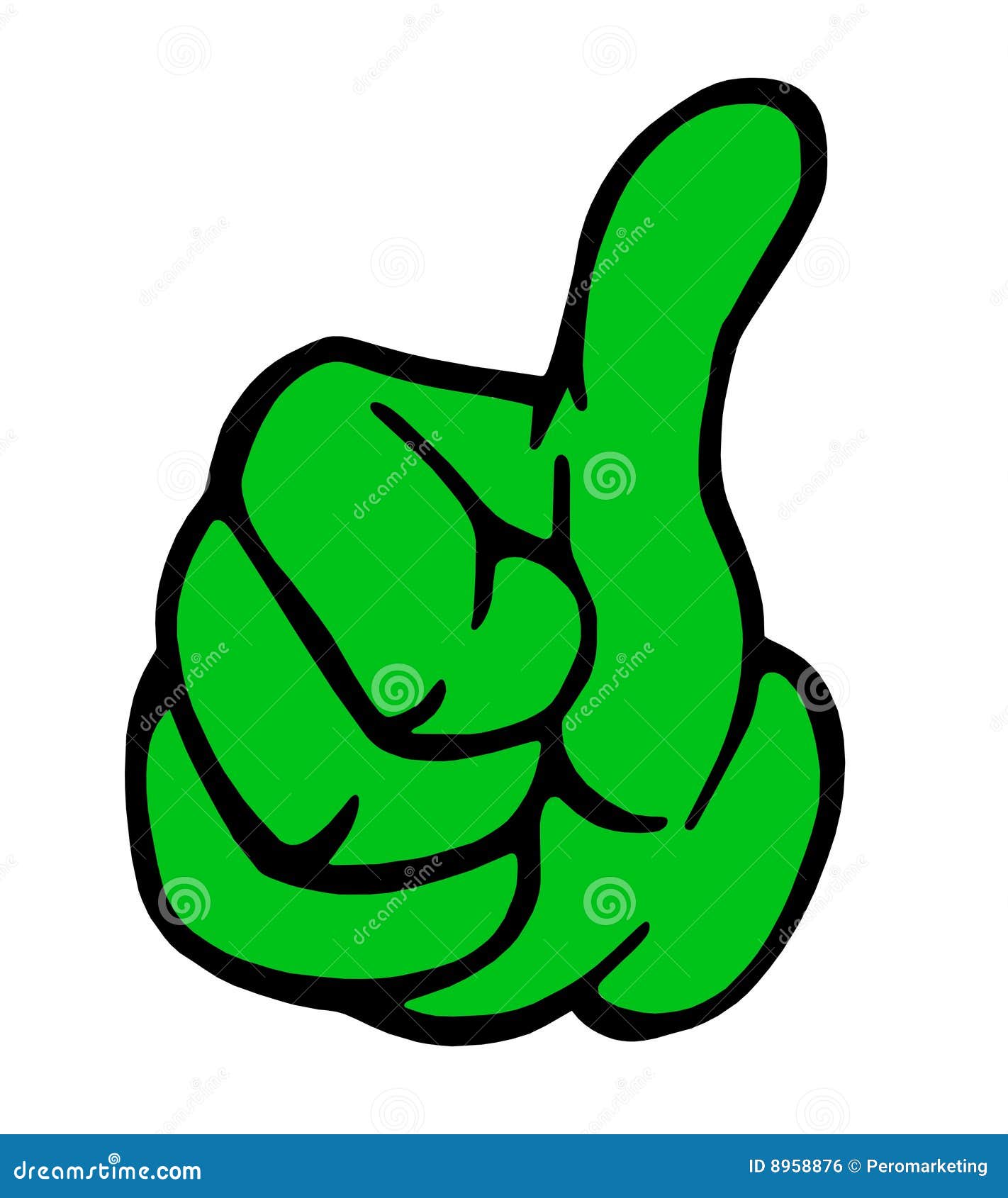 green thumbs up hand sign