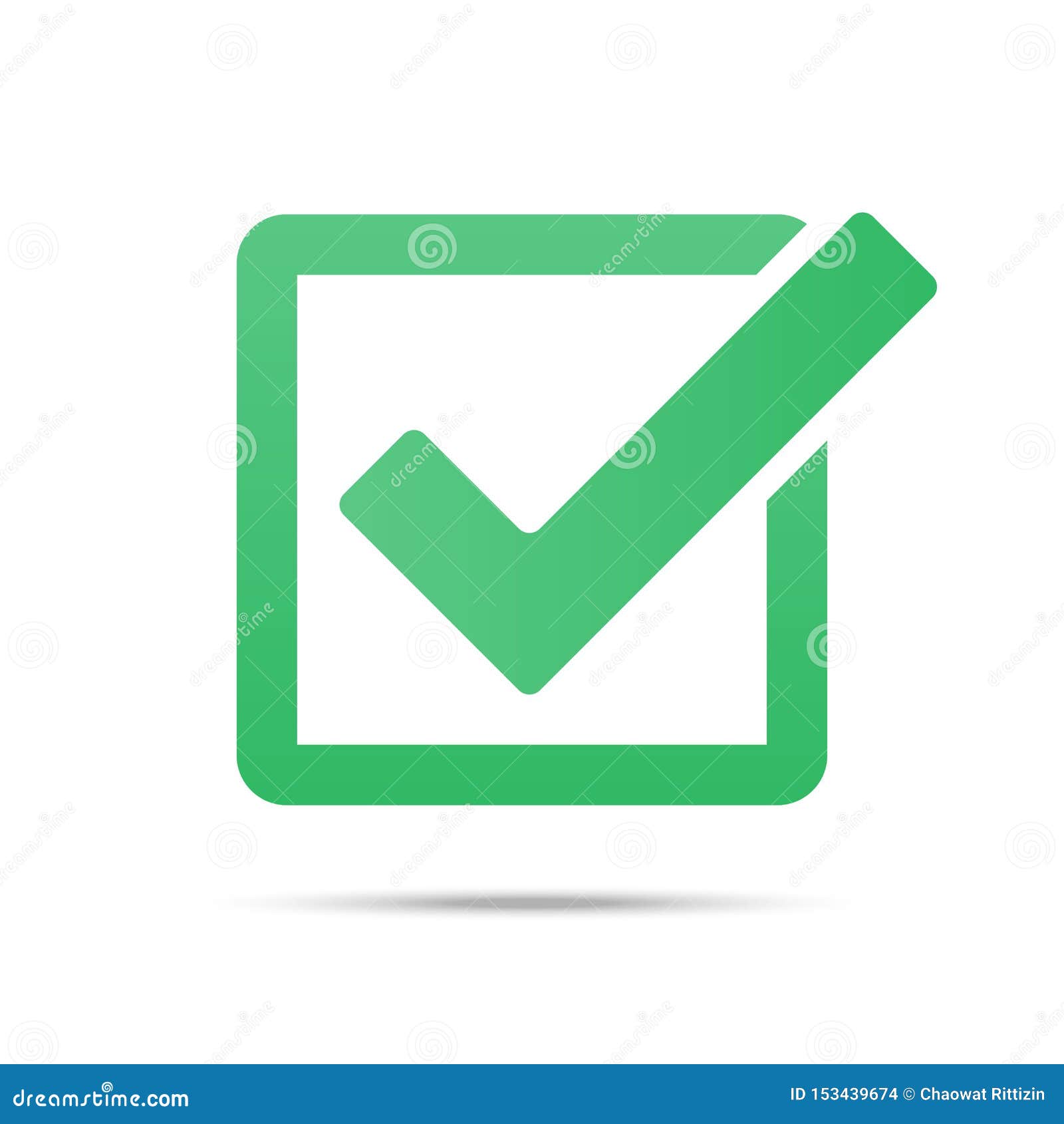 Green Tick Checkbox Vector Illustration Isolated On White Background Stock Vector Illustration Of Report Correct