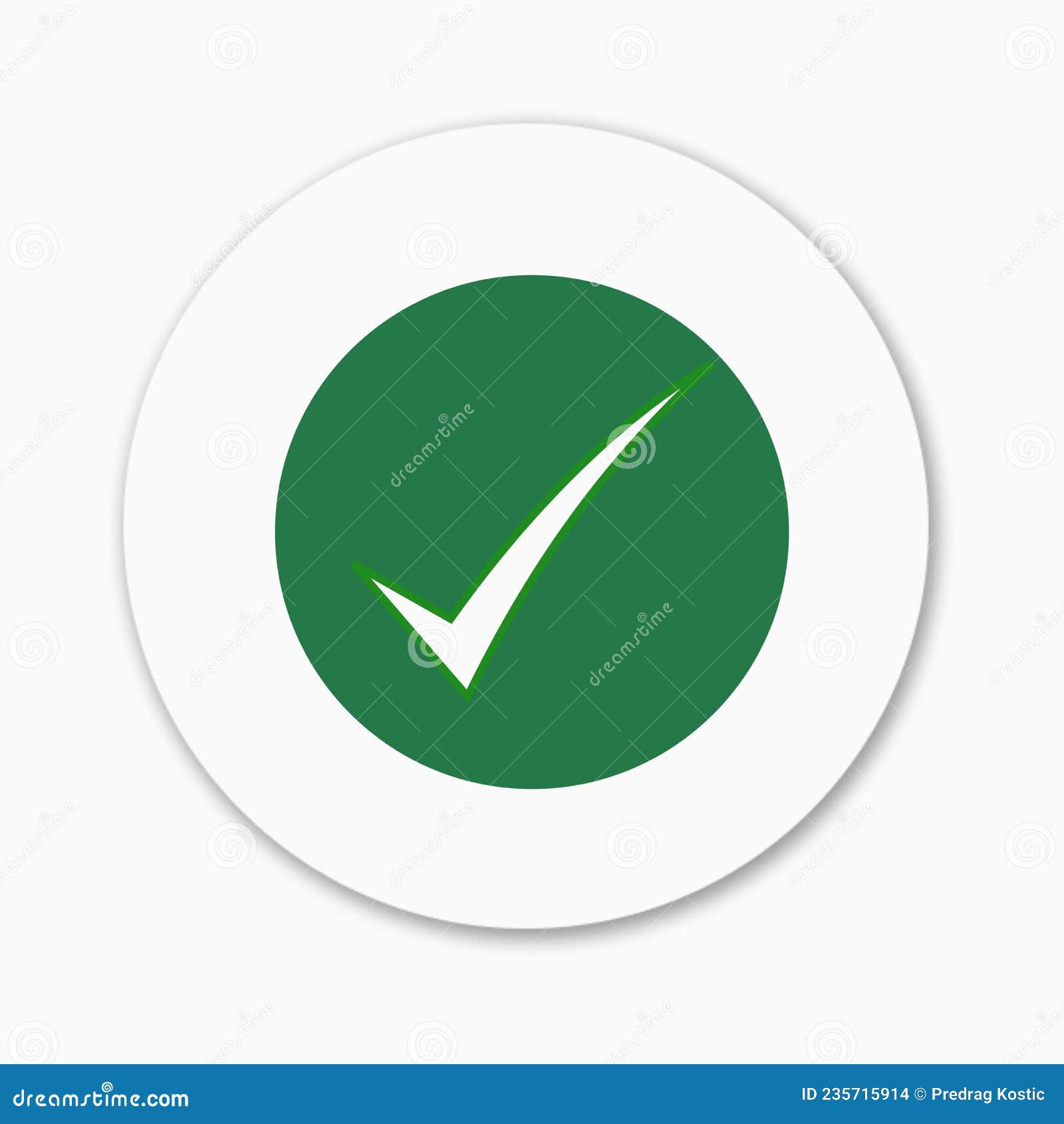 Green tick icon stock illustration. Illustration of font - 235715914