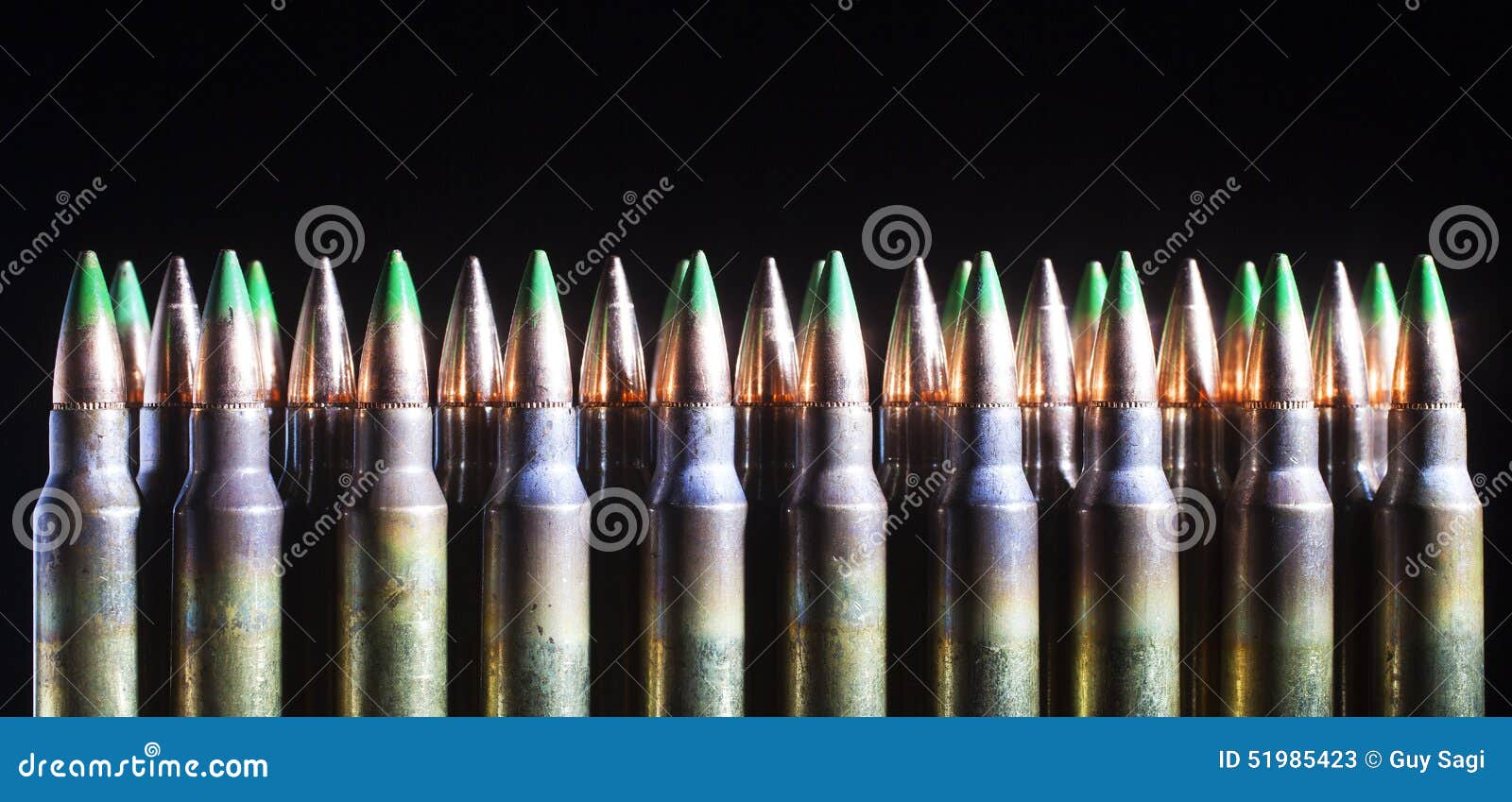 Green tipped ammo. Cartridges with bullets that have steel and some have green tips