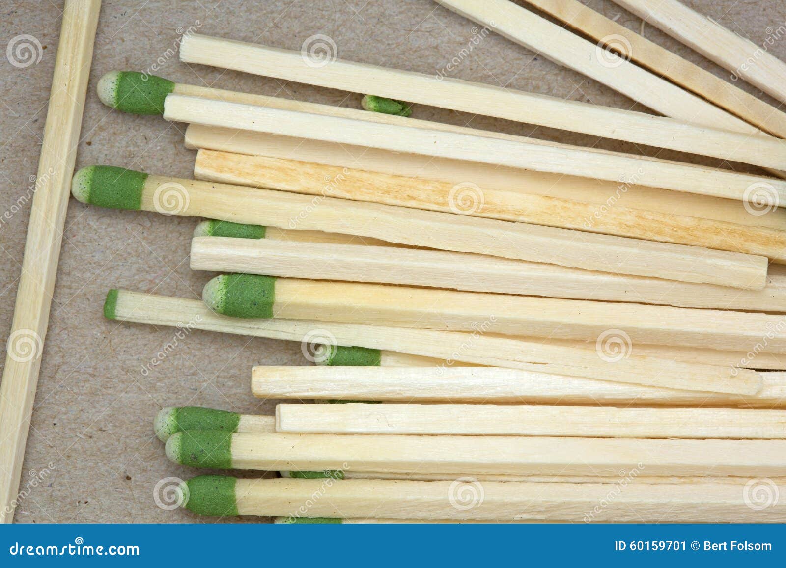 Green Tipped Large Kitchen Matches in Box Stock Image Image of