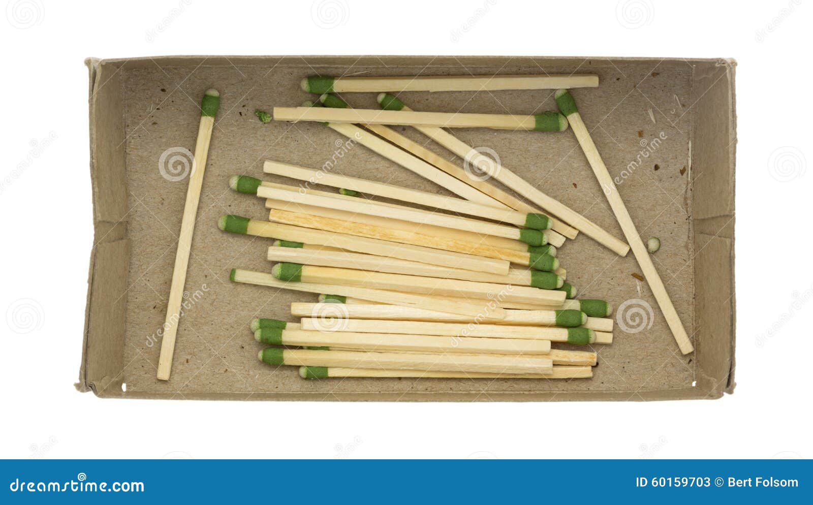 Green Tipped Large Kitchen Matches in Box Stock Image Image of