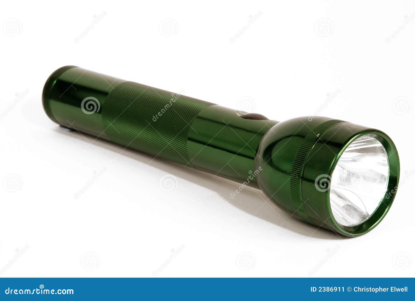 Green torch stock image. Image of flashlight, light, green 2386911