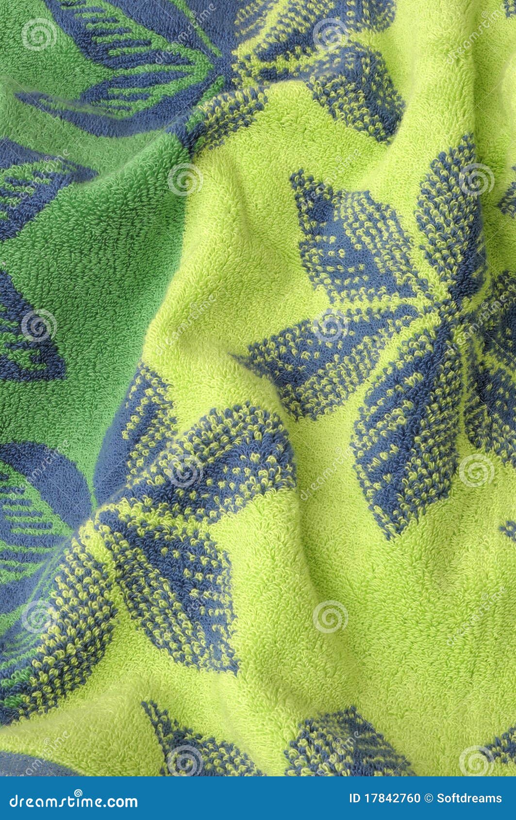 Green towel terry cloth stock photo. Image of detail 17842760