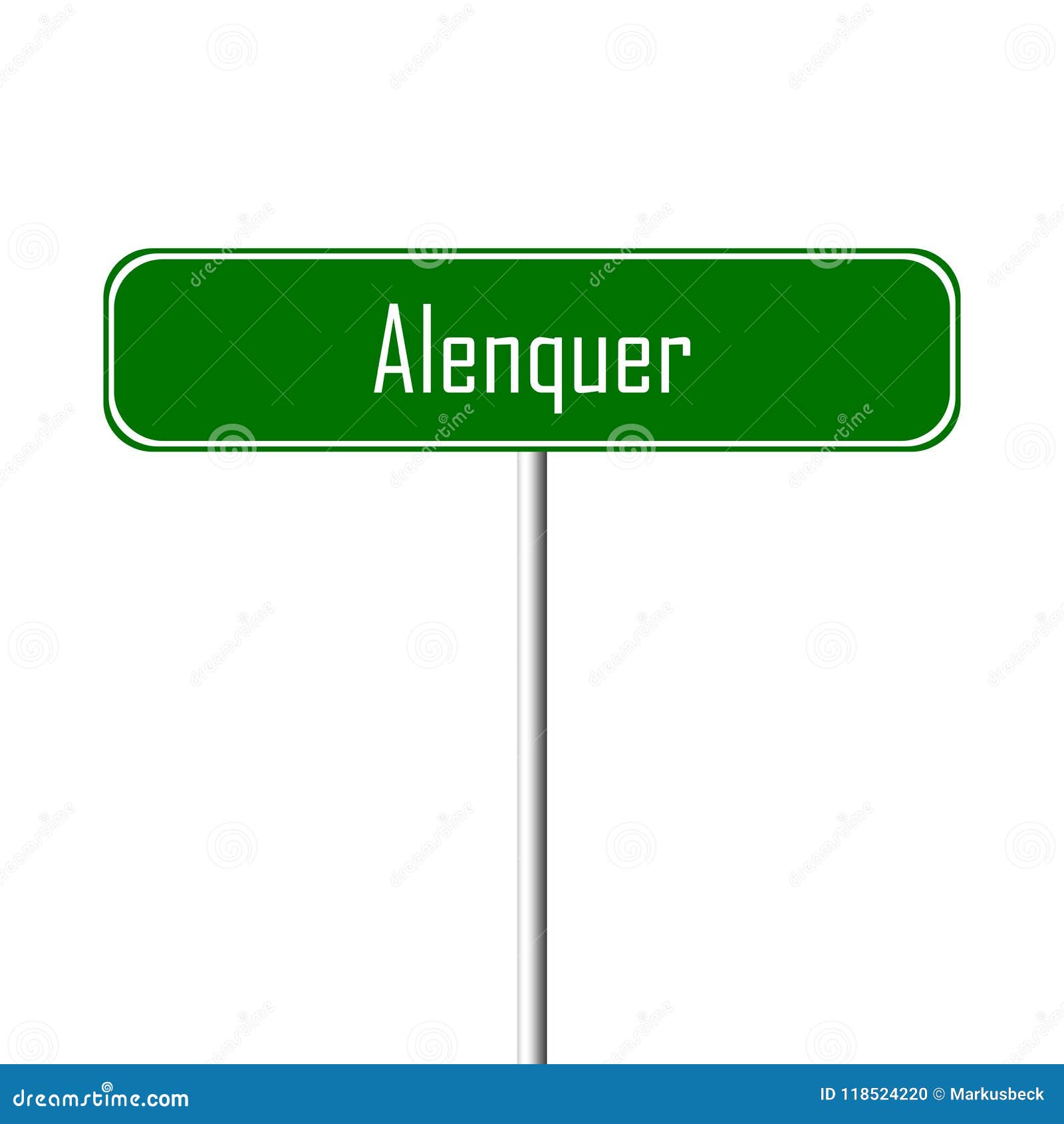 alenquer town sign - place-name sign