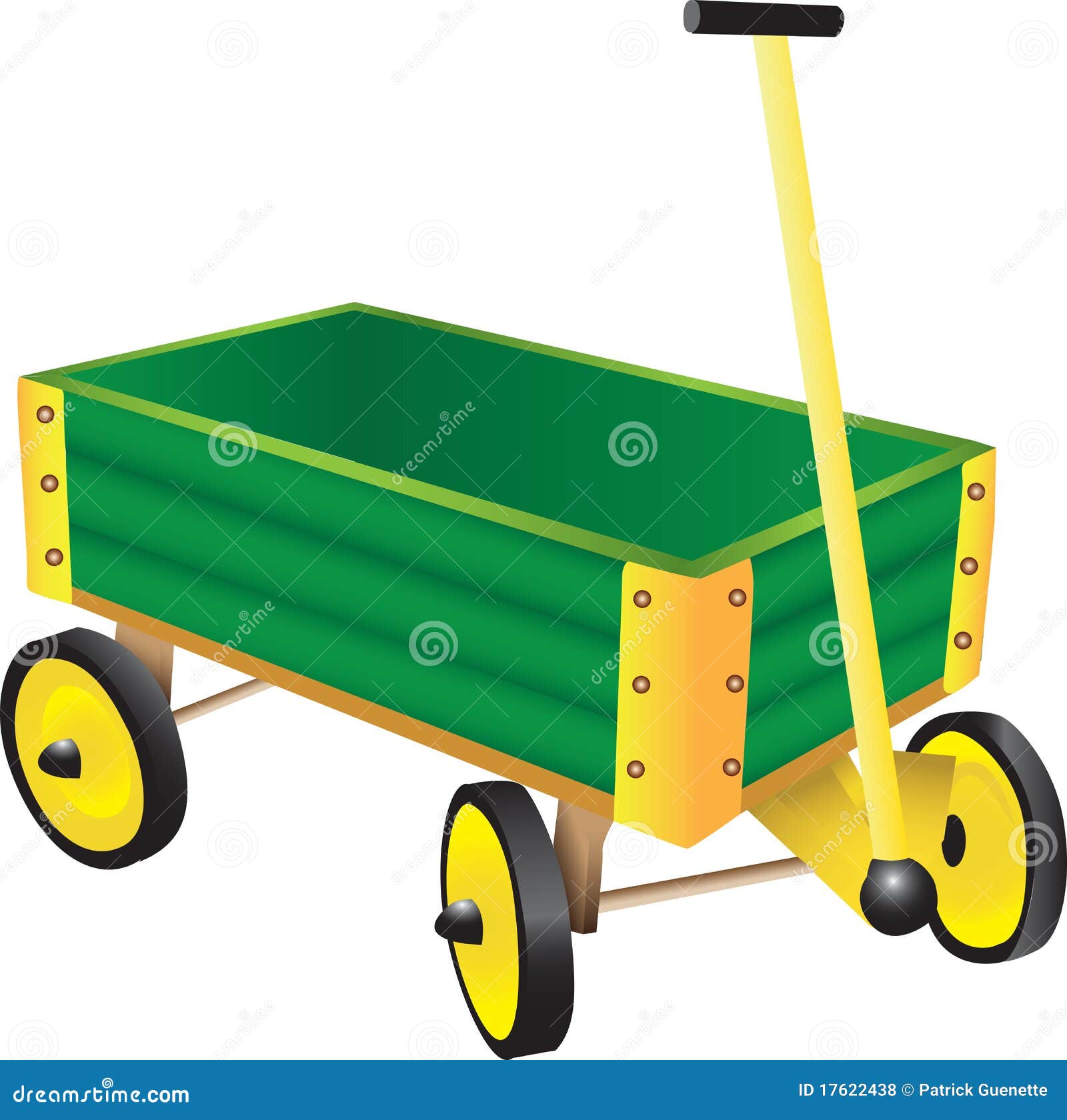 Green Toy Wagon stock vector. Illustration of child, little 17622438