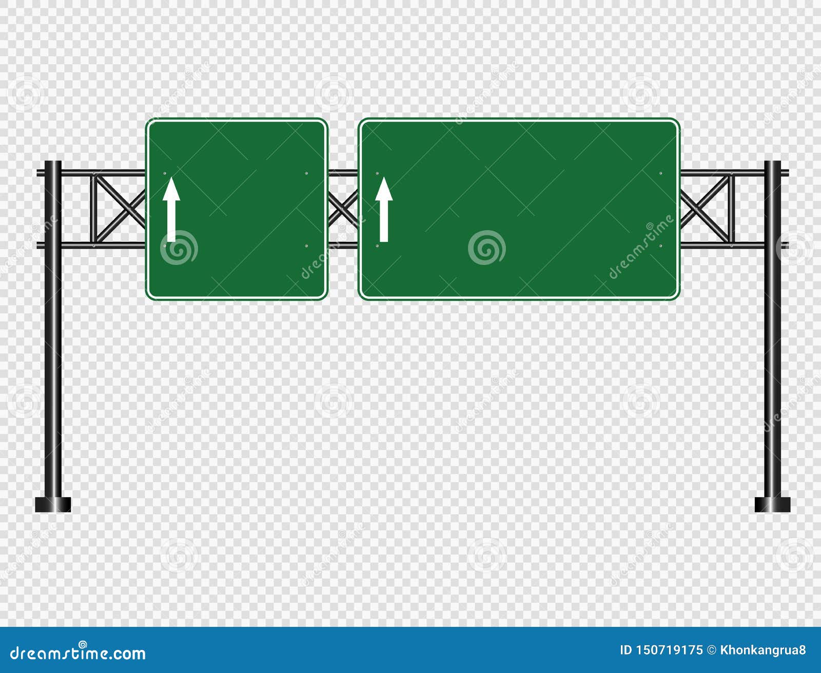 Green Traffic Sign Road Board Signs Isolated On Transparent Background Vector Illustration Stock Vector Illustration Of Message White