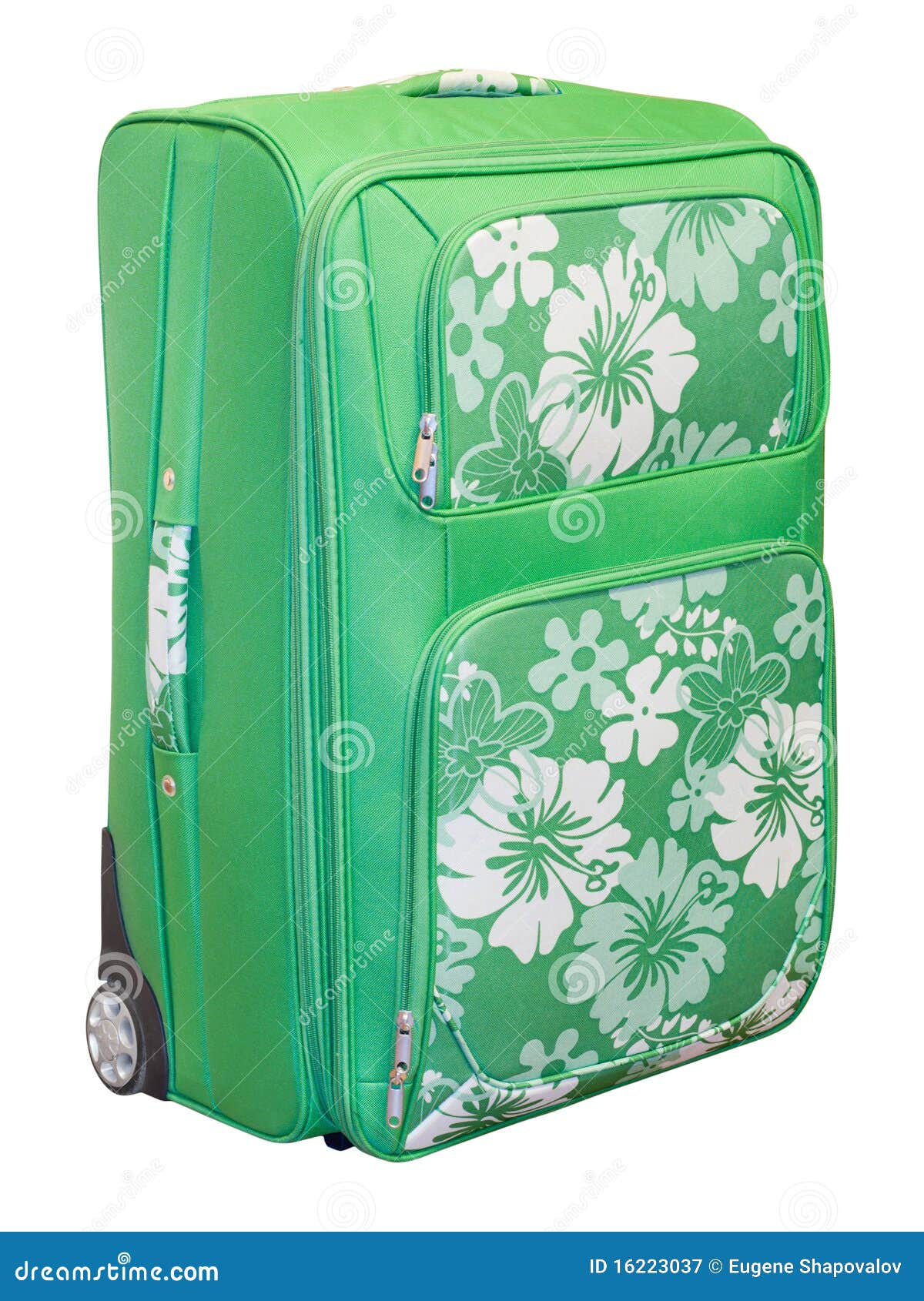 Green travel suitcase stock image. Image of backpack 16223037