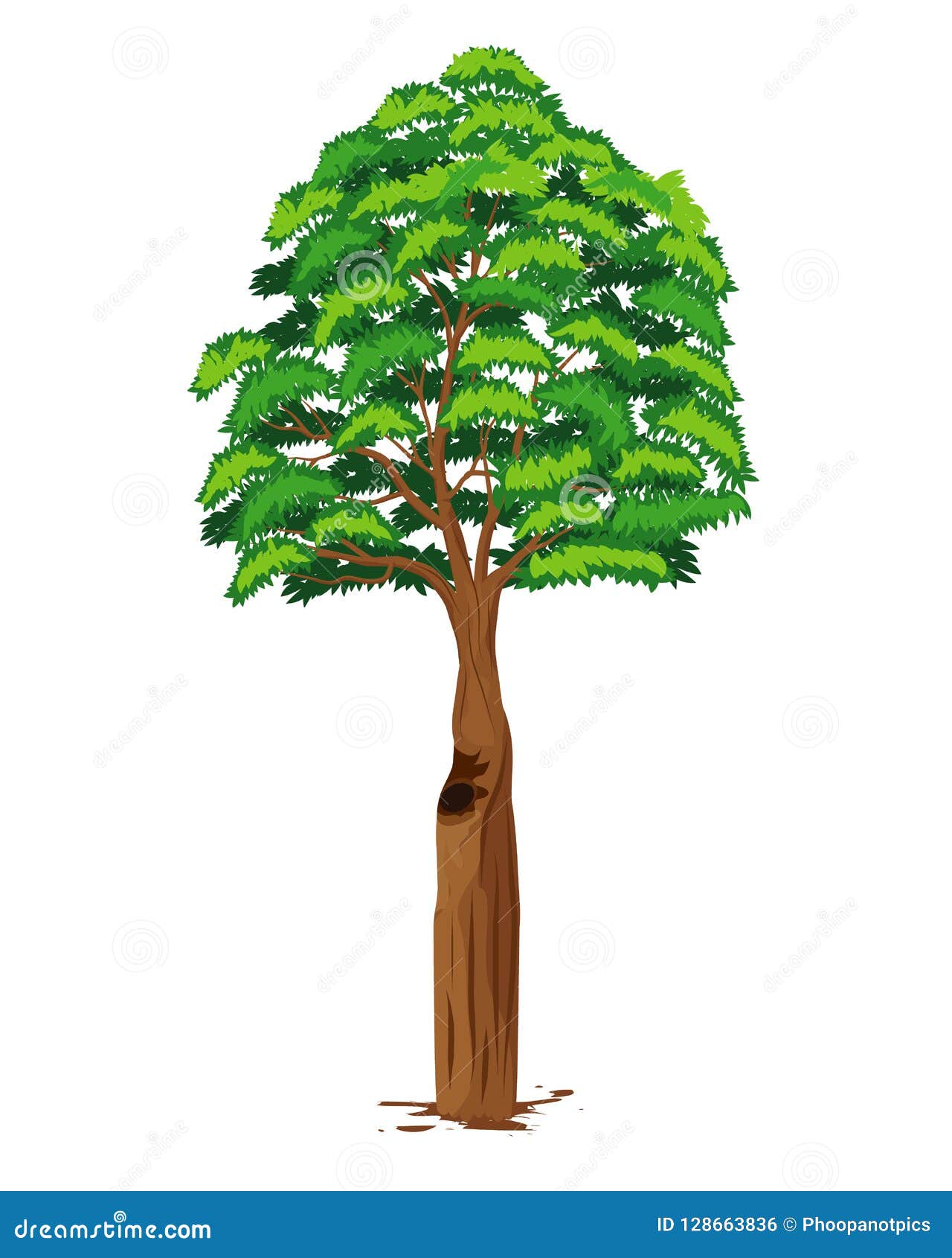 Green tree design stock vector. Illustration of gree 128663836