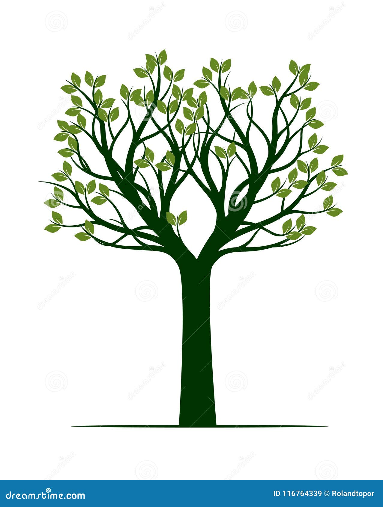 Color Tree with Leaves. Vector Illustration. Stock Vector ...