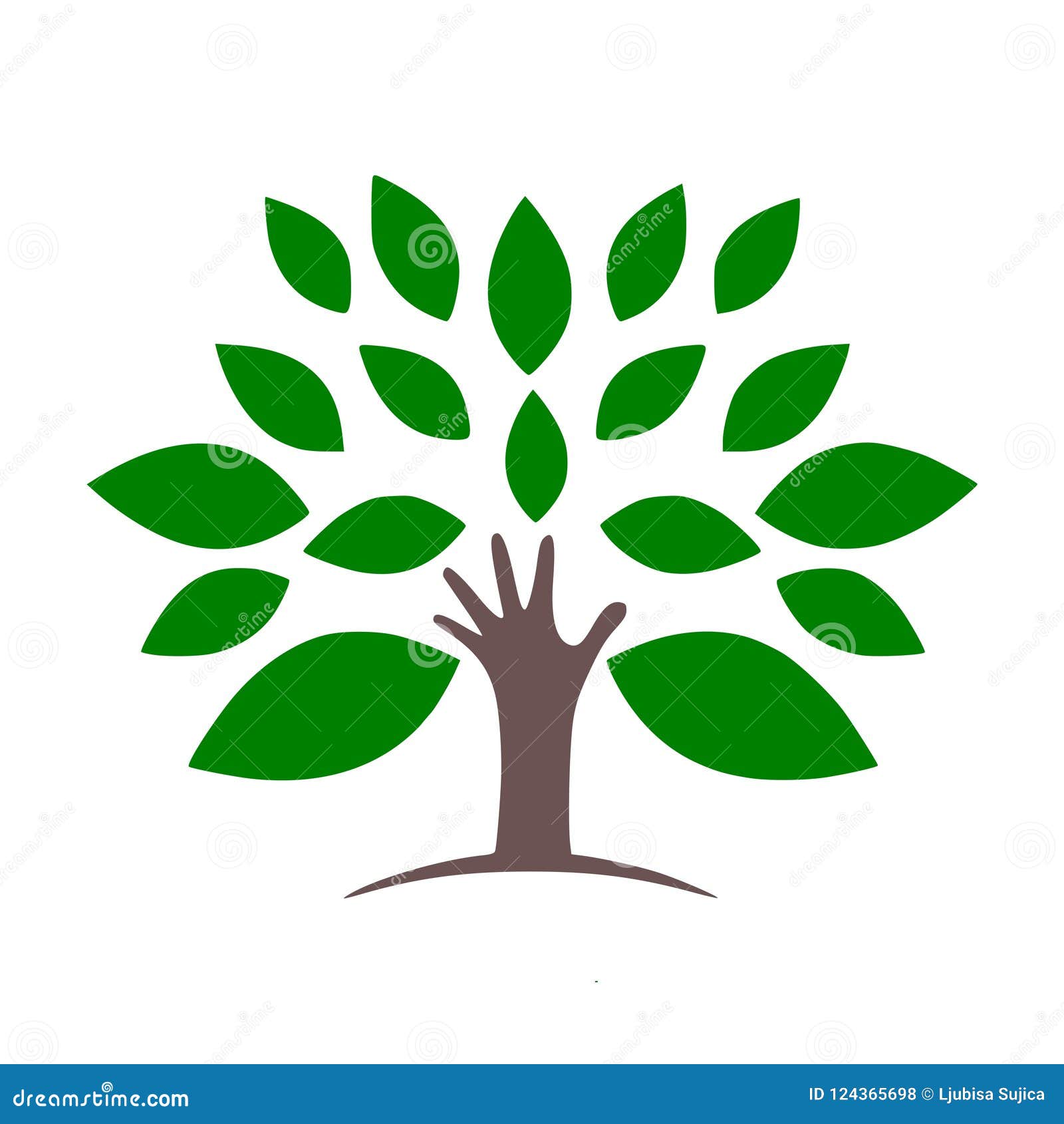 Green Tree Logo Design, Simple Vector Tree Icon Stock Vector ...