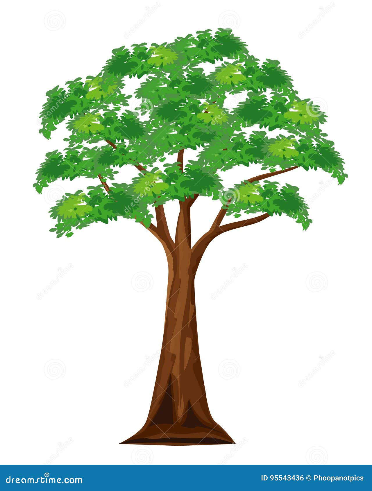 Green tree stock vector. Illustration of branch, nature 95543436
