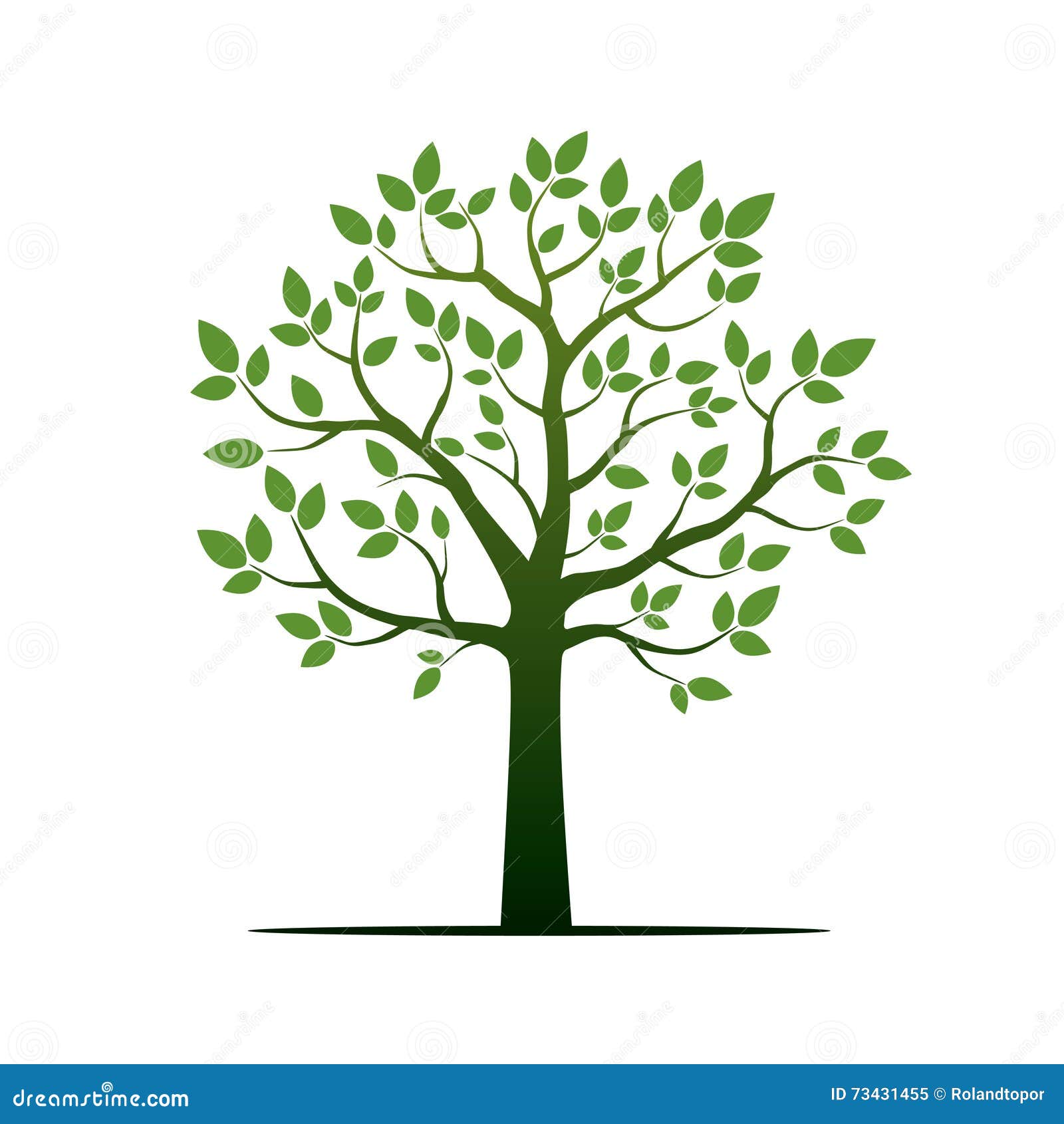 Green Tree. Vector Illustration. Stock Illustration Illustration of