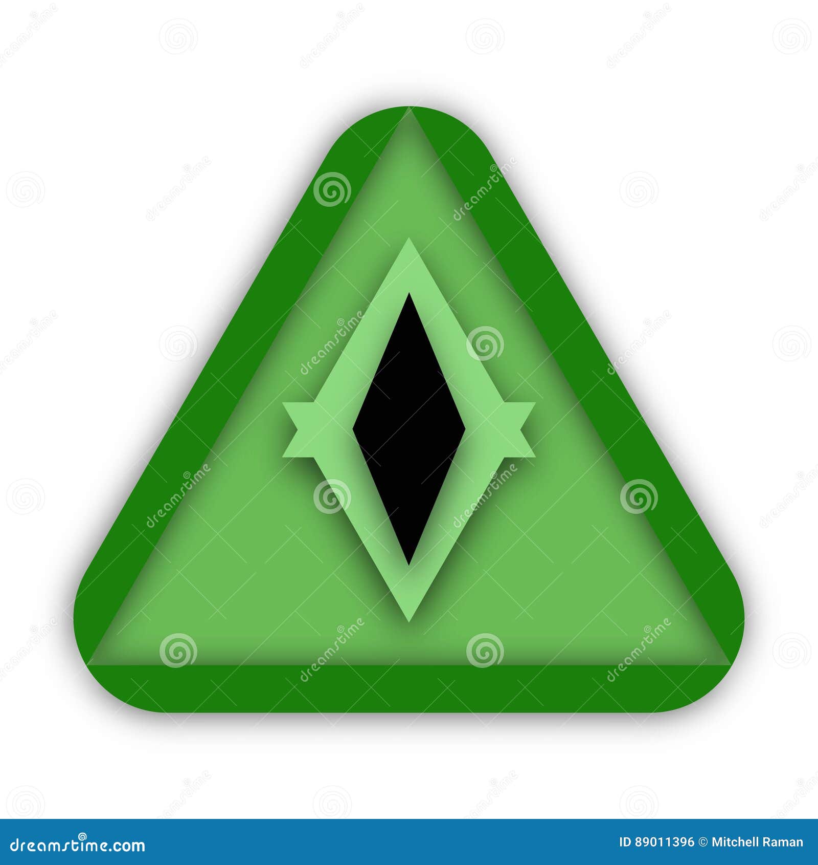 Green Triangle and Eye Logo Concept Design Stock Vector Illustration of nature, emblem 89011396
