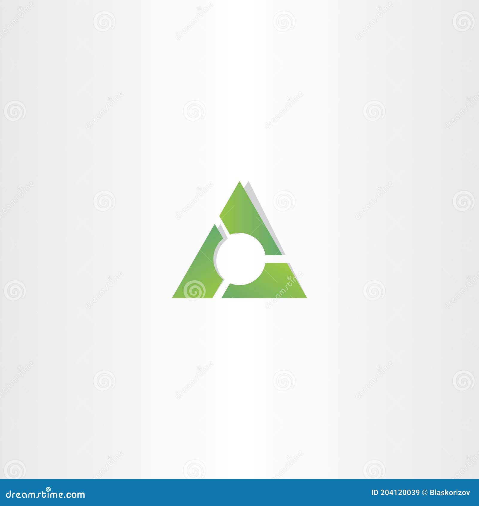 Green Triangle Gradient Logo Design Element Stock Vector Illustration of vector, template