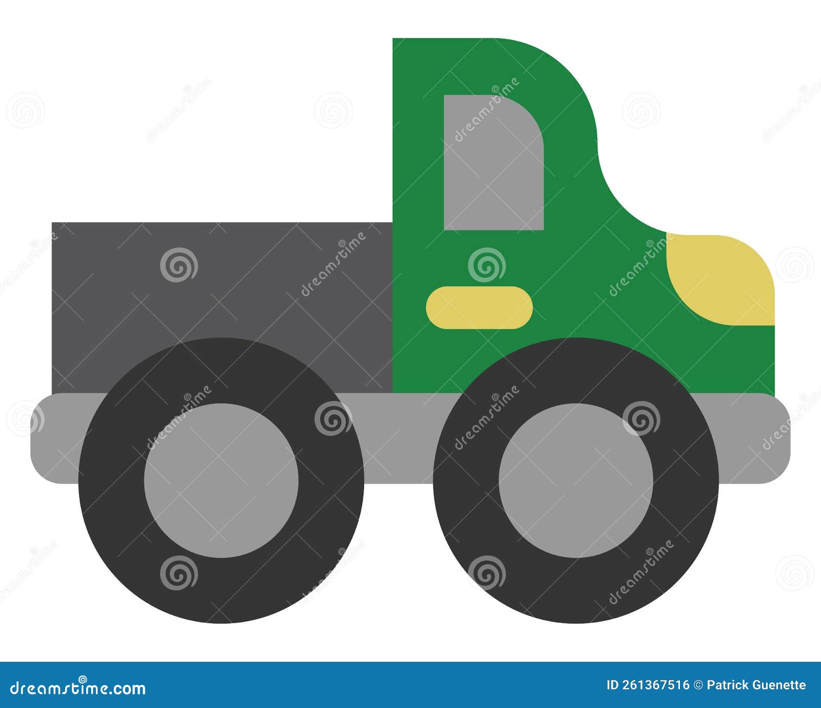 Green truck, icon stock vector. Illustration of icon 261367516