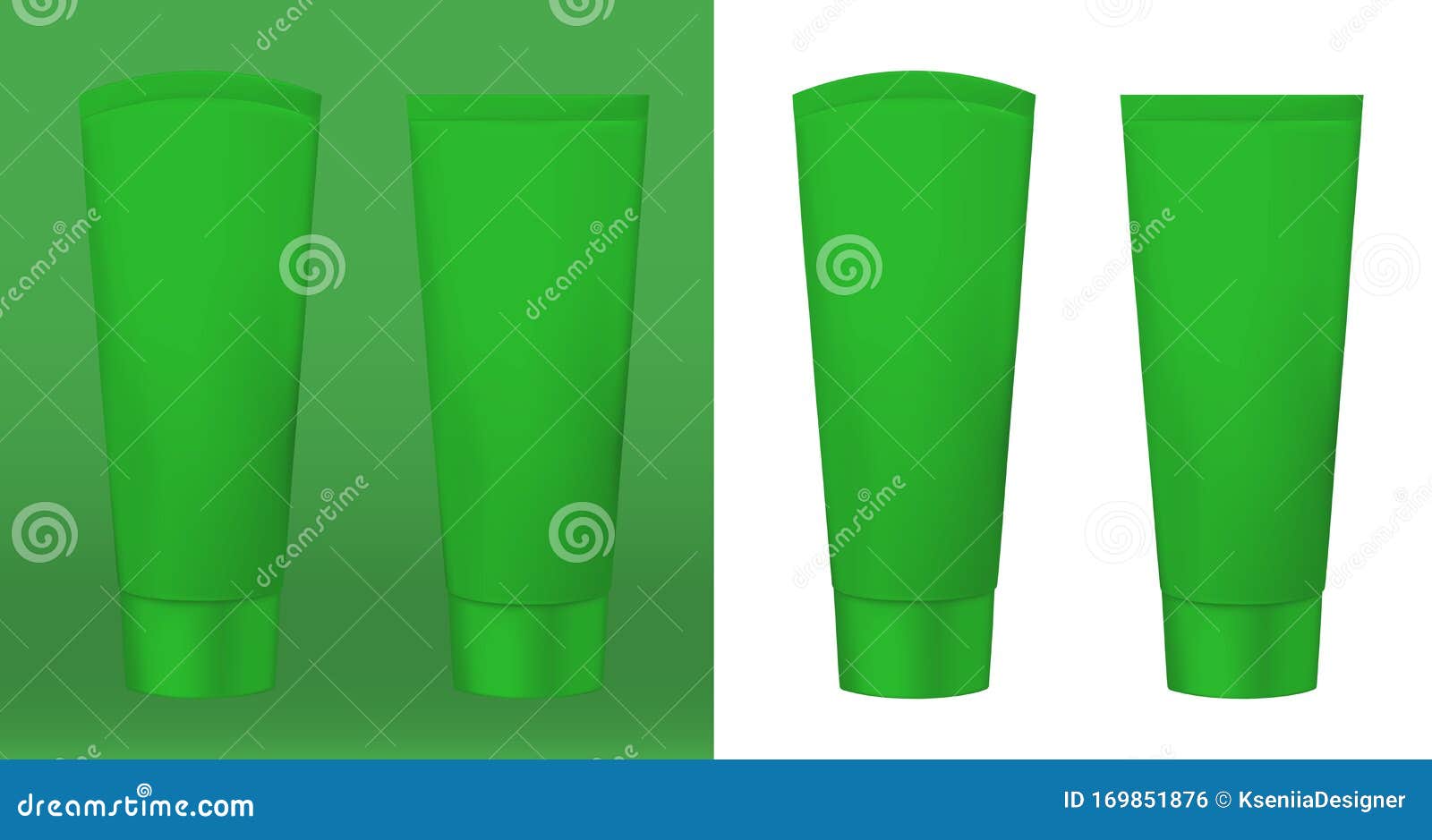 Green Tube for Cream or Toothpaste Stock Vector Illustration of