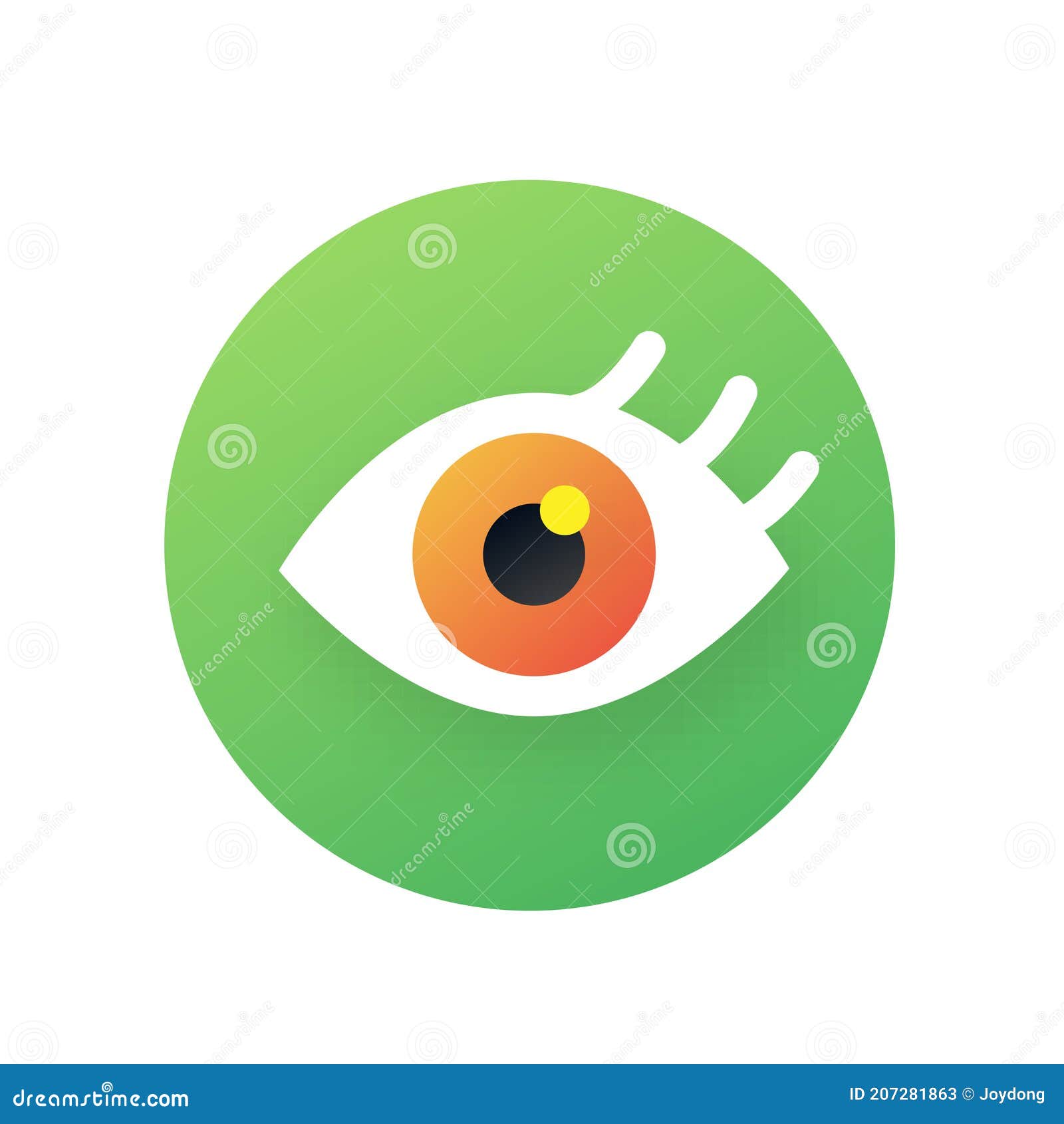 green  browse eye chart icon