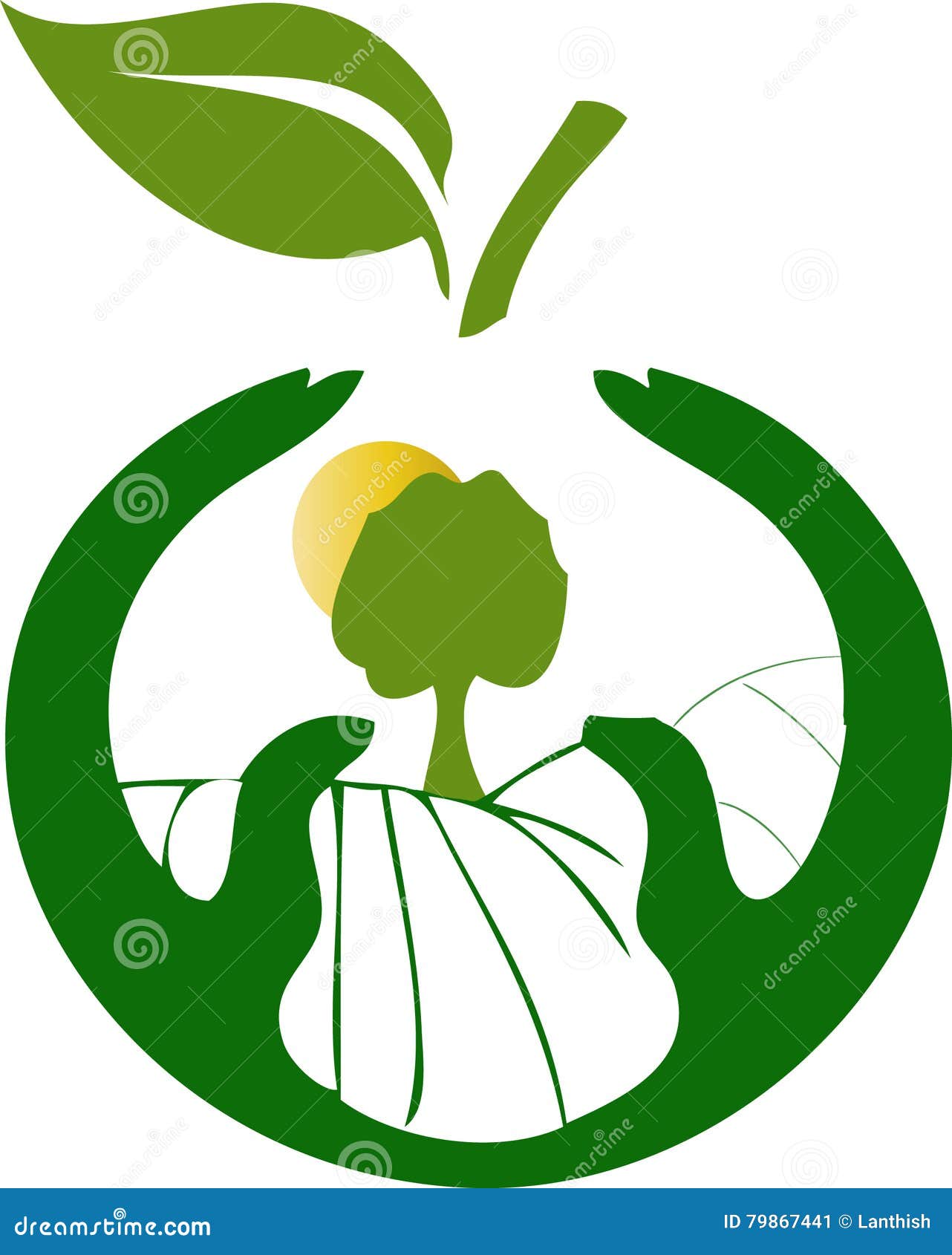 Green Village Logo Vector Illustration 135544266