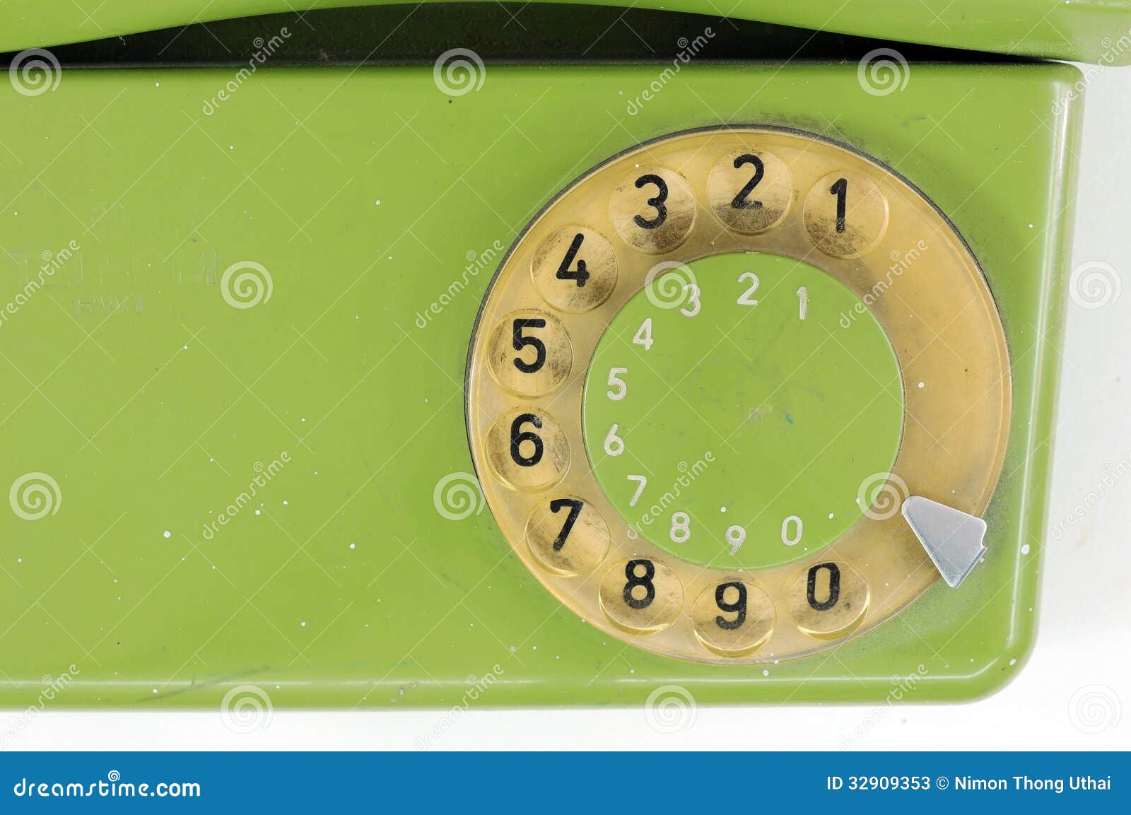 Green vintage phone number stock image. Image of ring 32909353