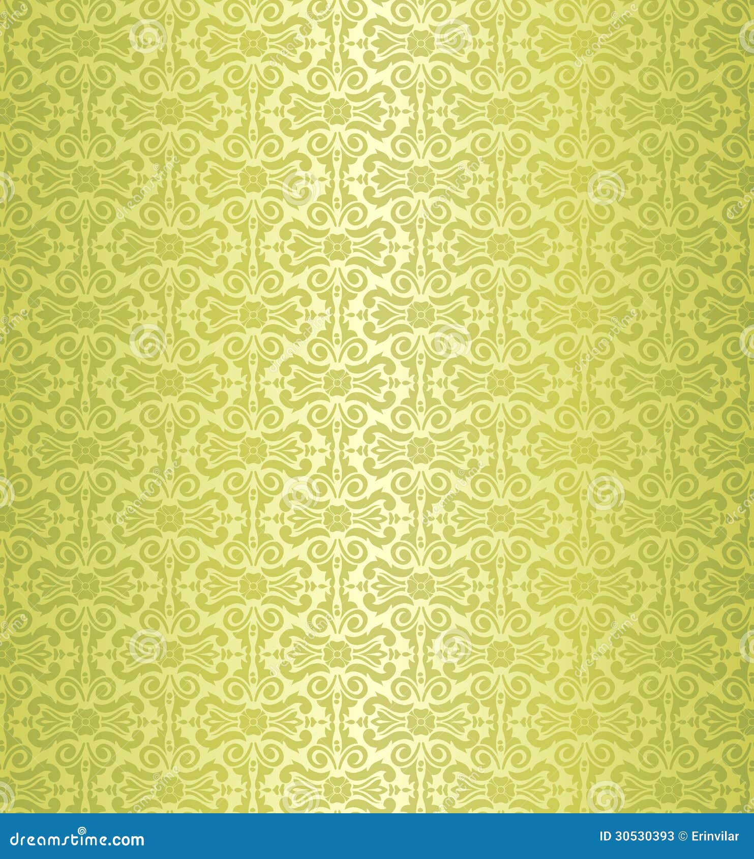 Green Vintage Wallpaper Design Stock Vector Illustration of brown