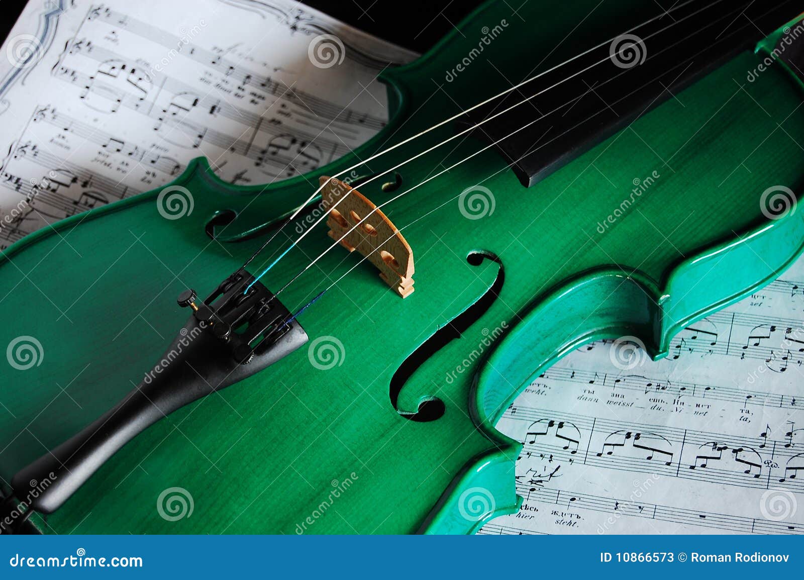 Green violin stock image. Image of sheet, music, style 10866573