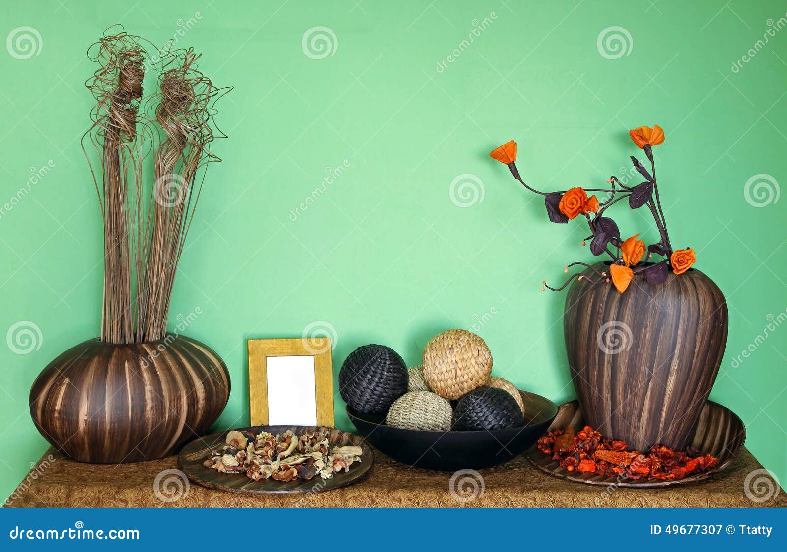 Green wall decor stock image. Image of home, plate, wooden 49677307