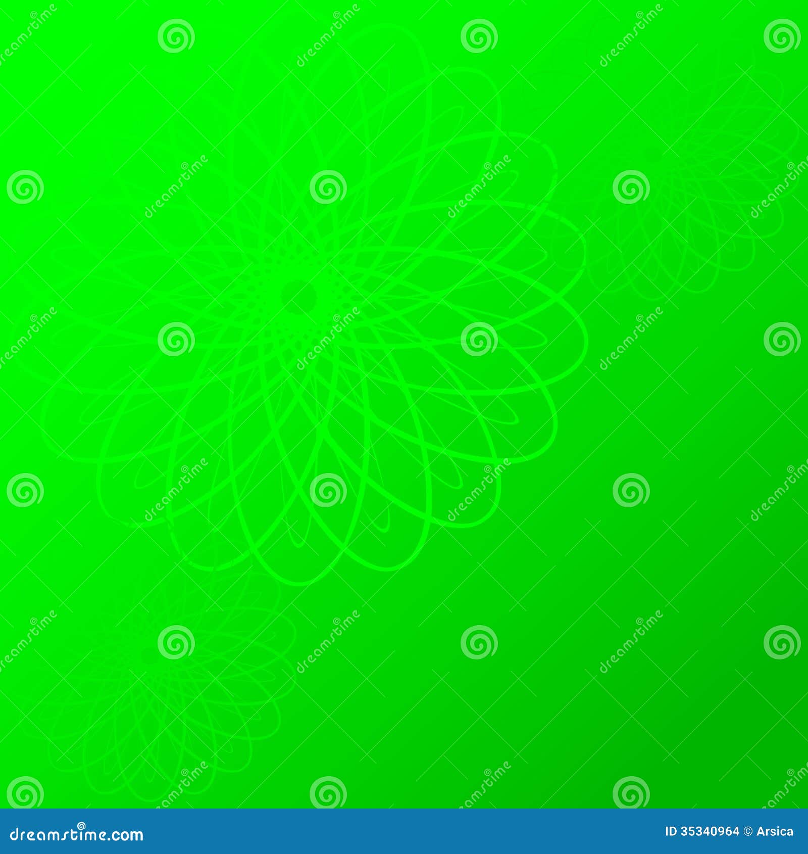 Green Wallpaper Background with Round Elements Stock Vector