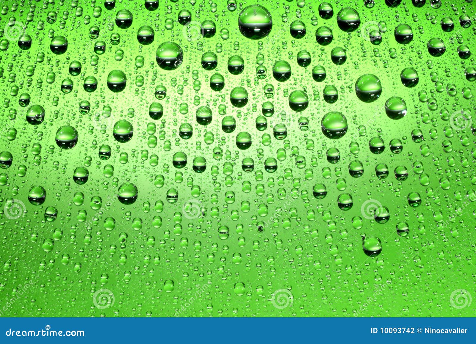Green Water Drops Stock Photography - Image: 10093742