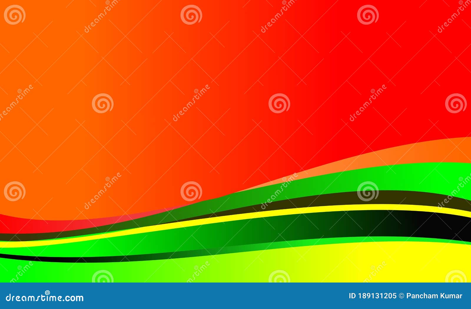 Green Wave on Orange Background for Design. Stock Vector - Illustration of  decoration, elegance: 189131205