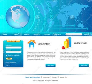 Green Website Templates Stock Vector Illustration Of Environmental 