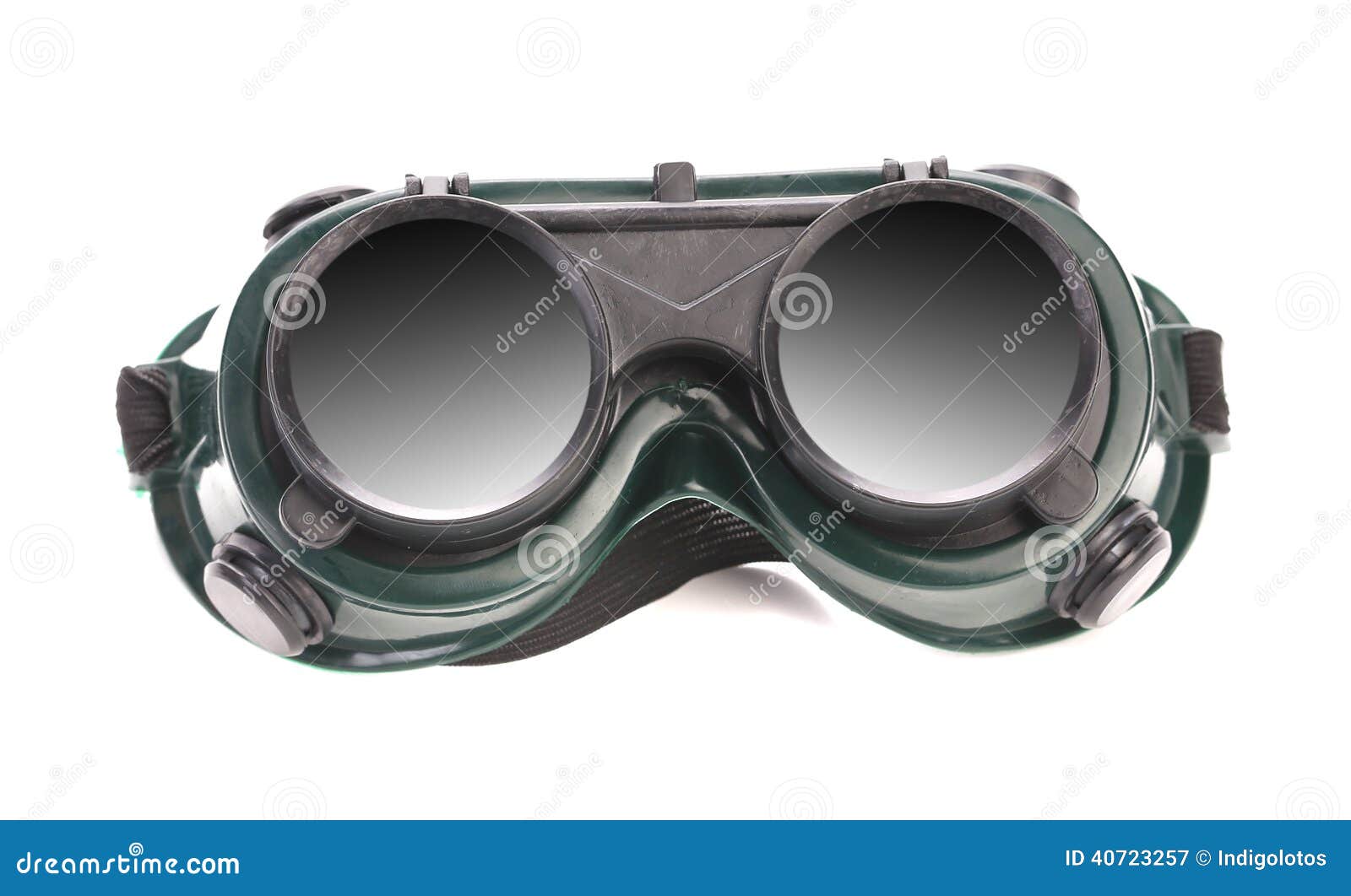 Green welding glasses. stock image. Image of mask, glass 40723257