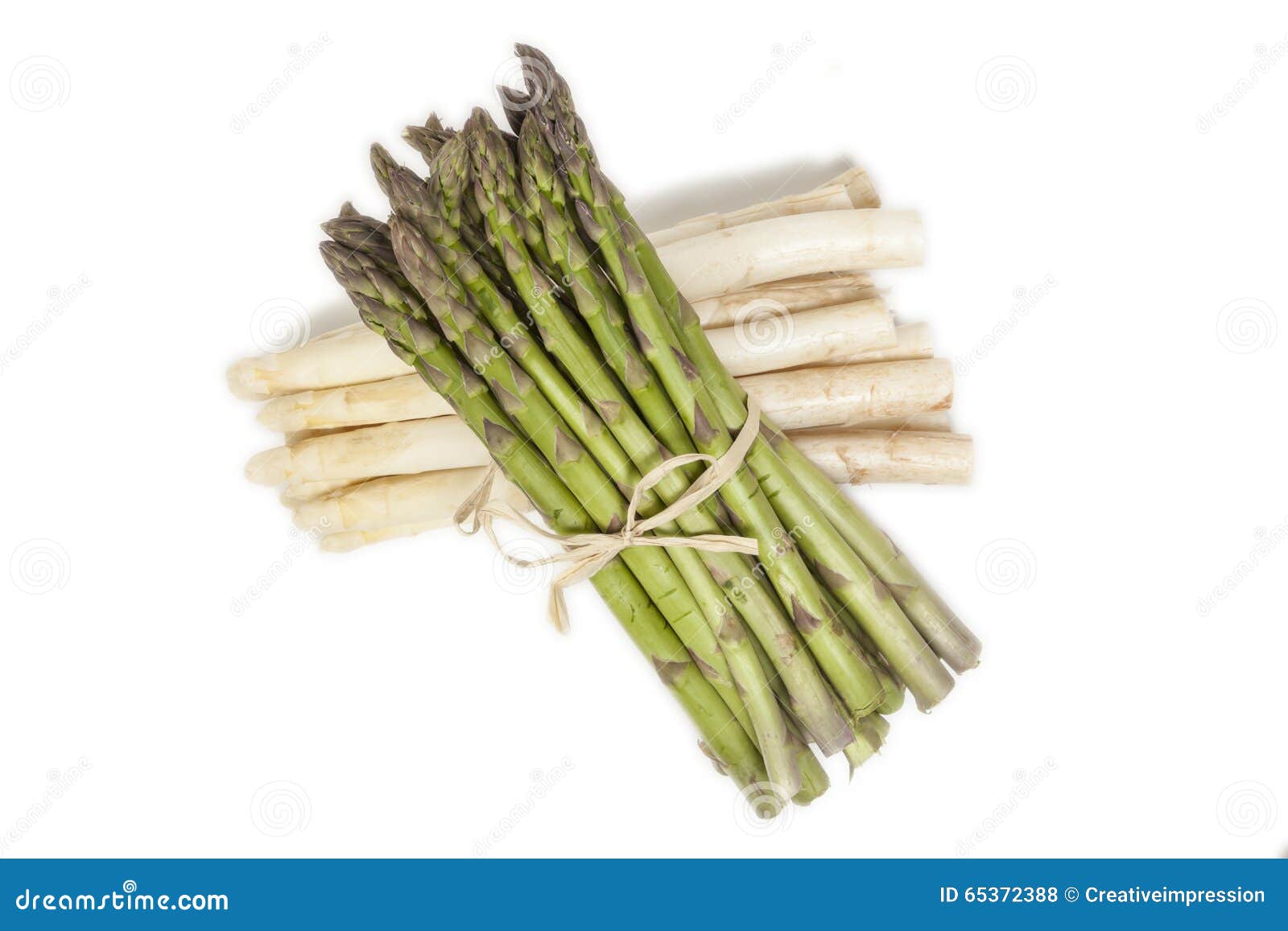 Green and White Asparagus on White Stock Photo Image of green, eating