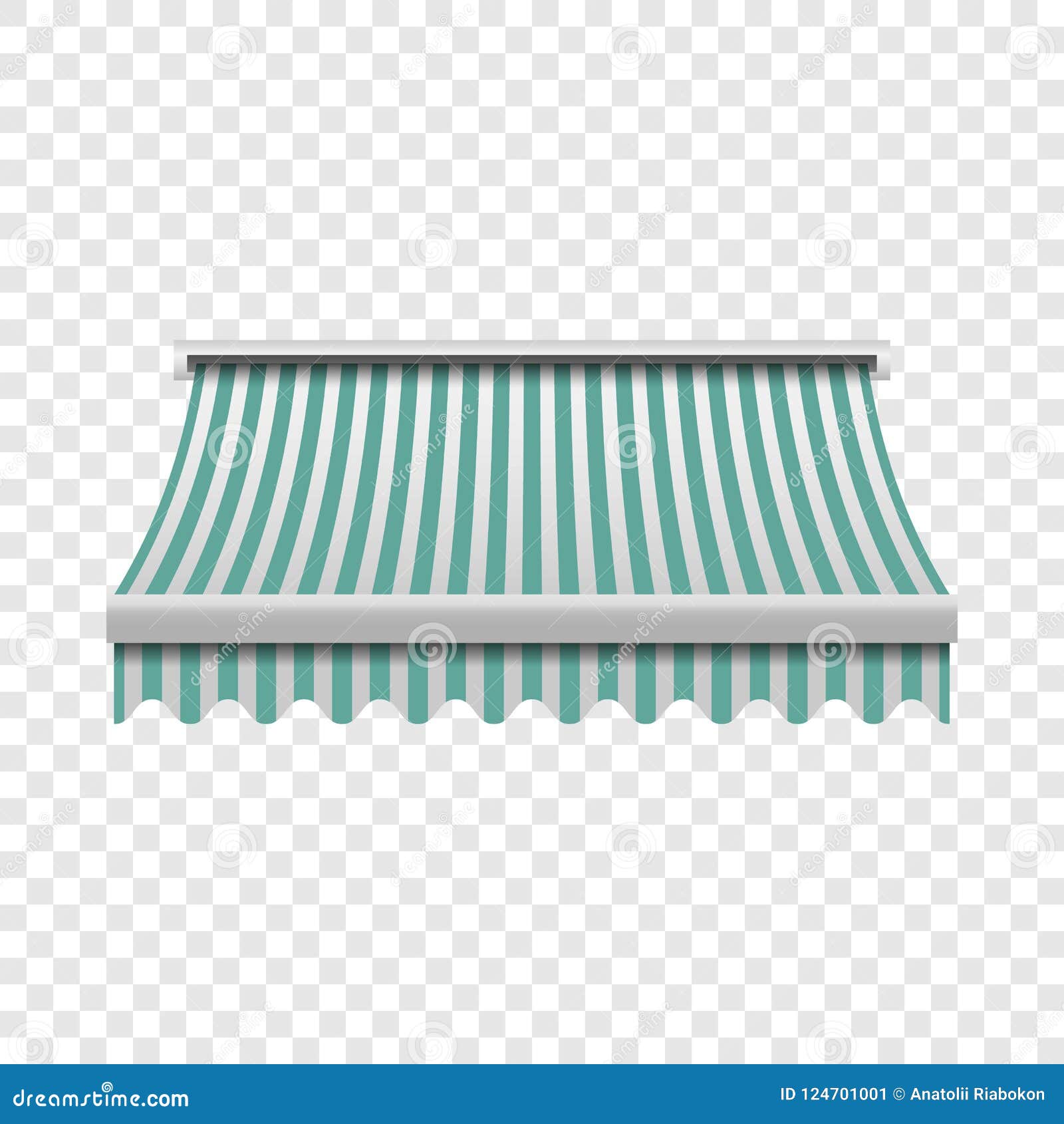 Download Green White Awning Mockup, Realistic Style Stock ...