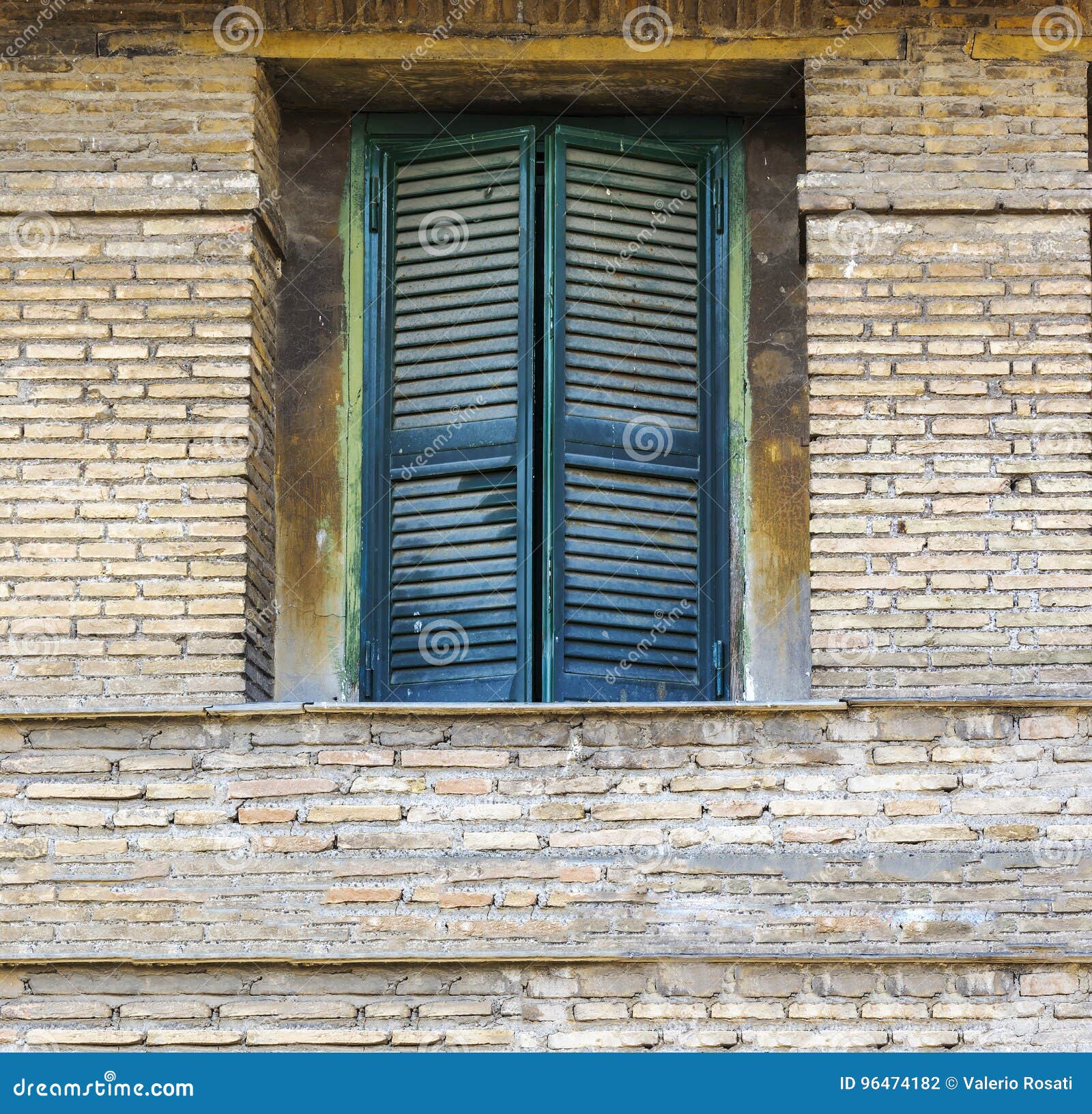Green window shutters stock photo. Image of decor, residential 96474182