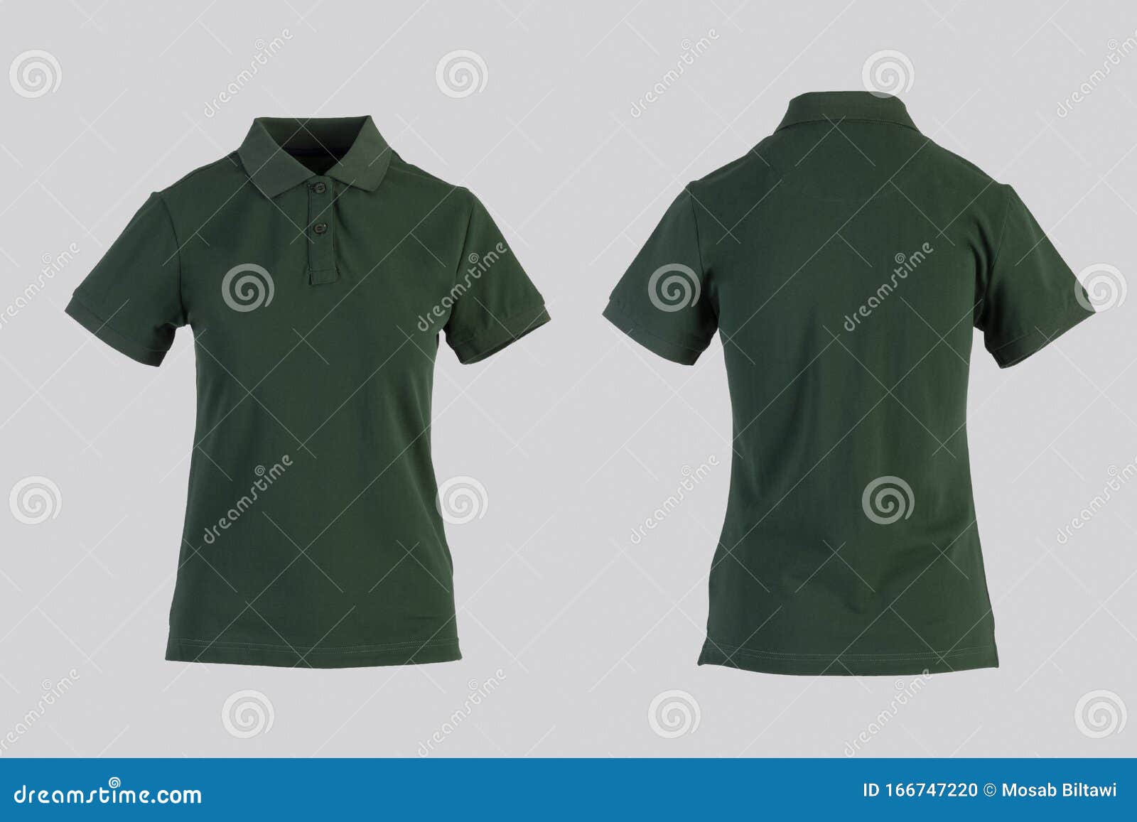 Download Green Womens Blank Polo Shirt, Front And Back View ...